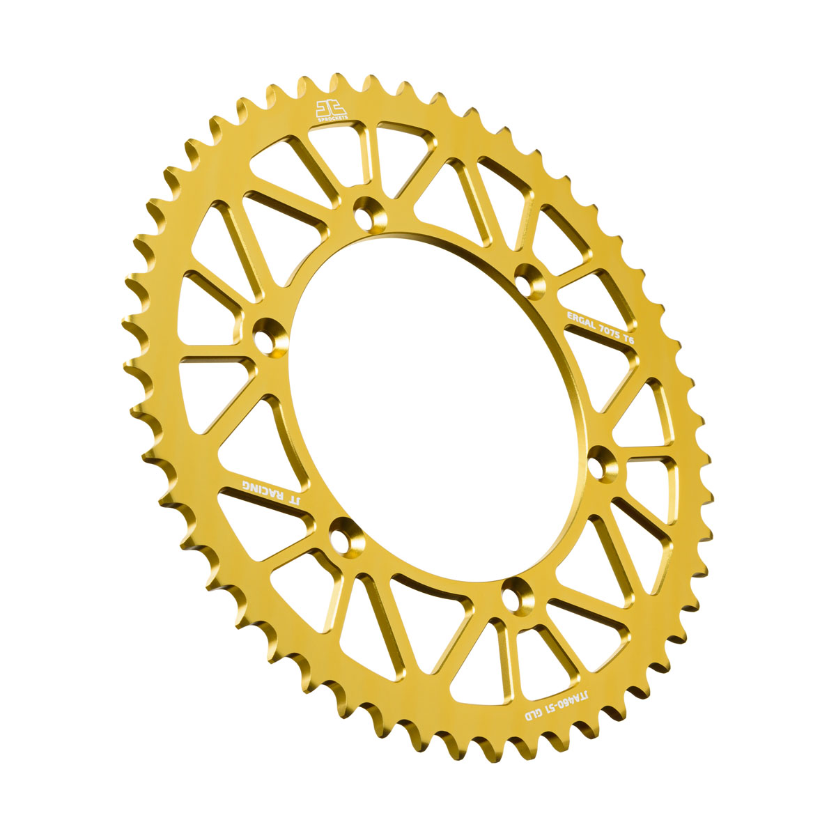 REAR SPROCKET ALLOY GOLD 460, JTA460.51GLD 7075-T6 Aluminium image 1
