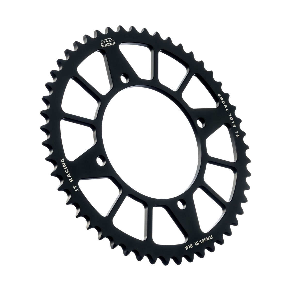 REAR SPROCKET ALLOY SIL 4-HOLE, JTA461.51BLK 7075-T6 Aluminium image 1