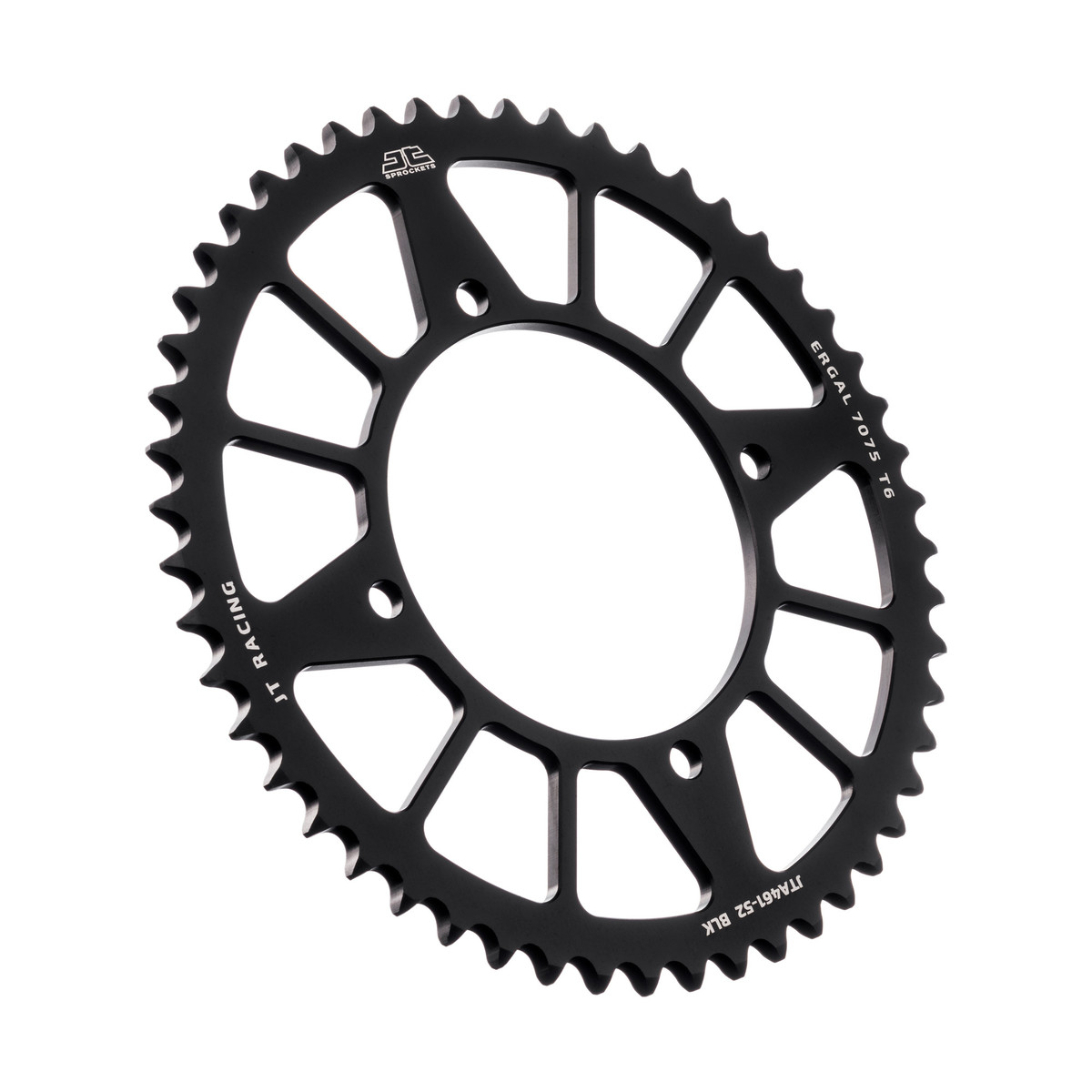 REAR SPROCKET ALLOY BLACK 4-HOLE, JTA461.52BLK 7075-T6 Aluminium image 1