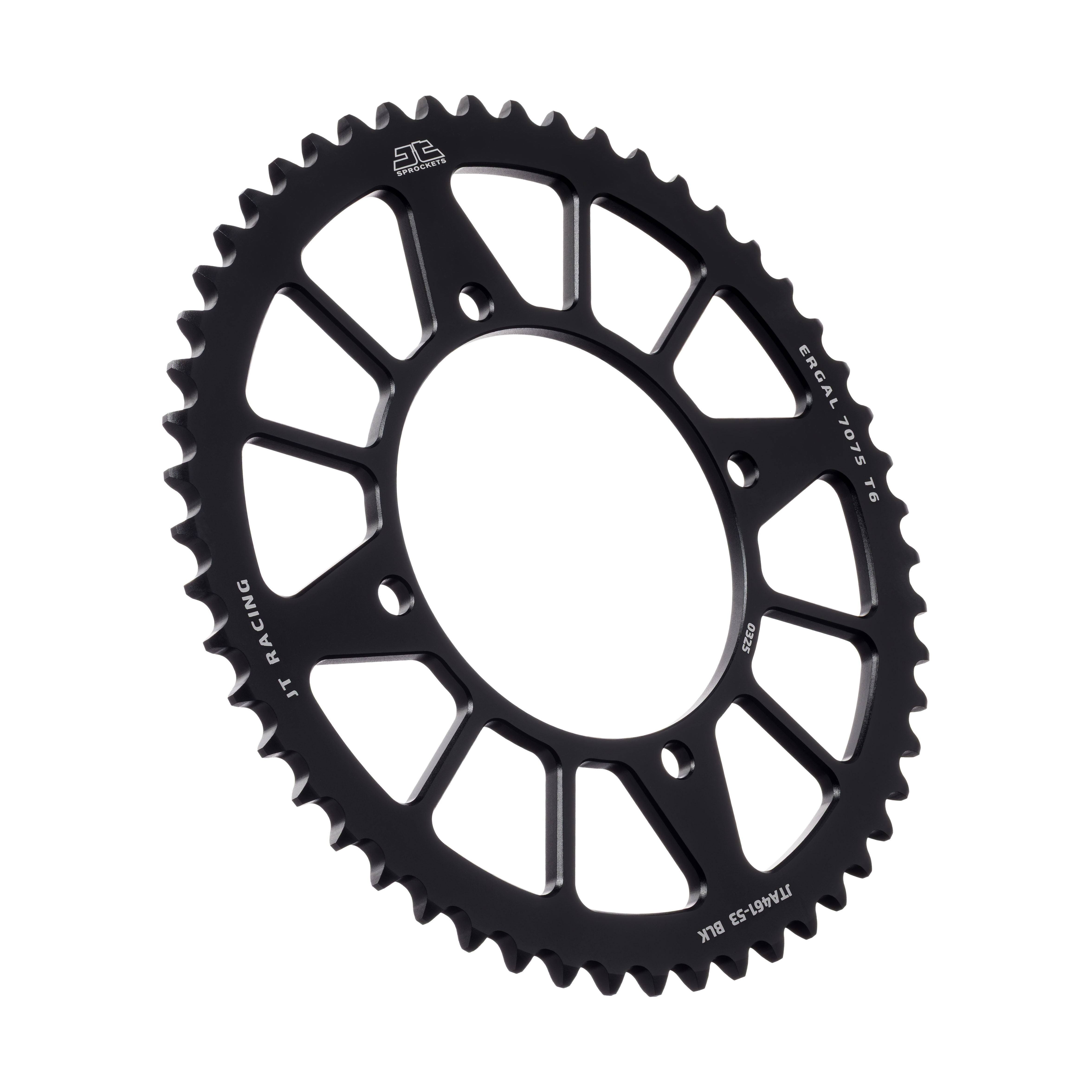 REAR SPROCKET ALLOY BLACK 4-HOLE, JTA461.53BLK 7075-T6 Aluminium image 1