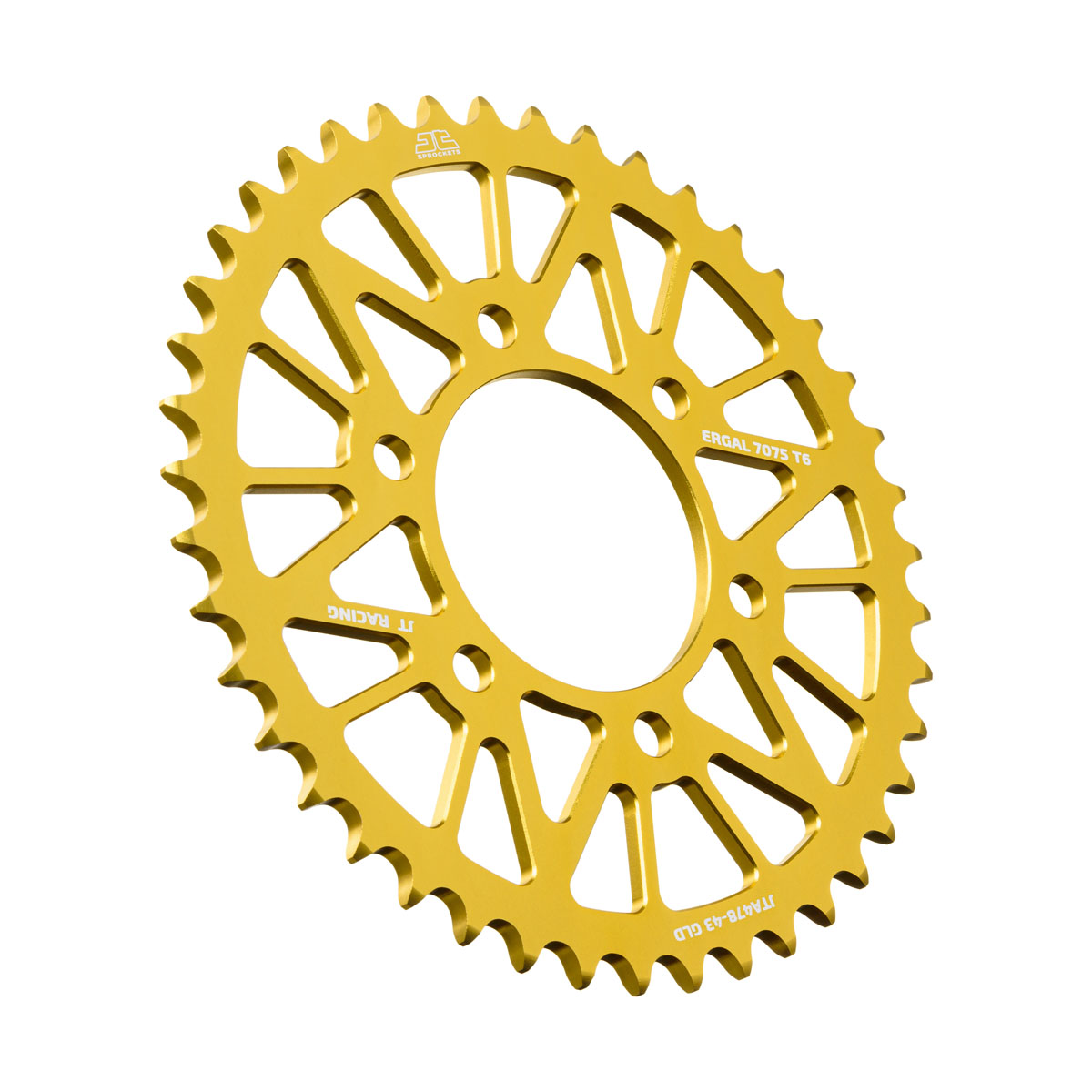 REAR SPROCKET JTA478.43GLD ALLOY, CHAIN 520 (7075-T6 Aluminium) image 1