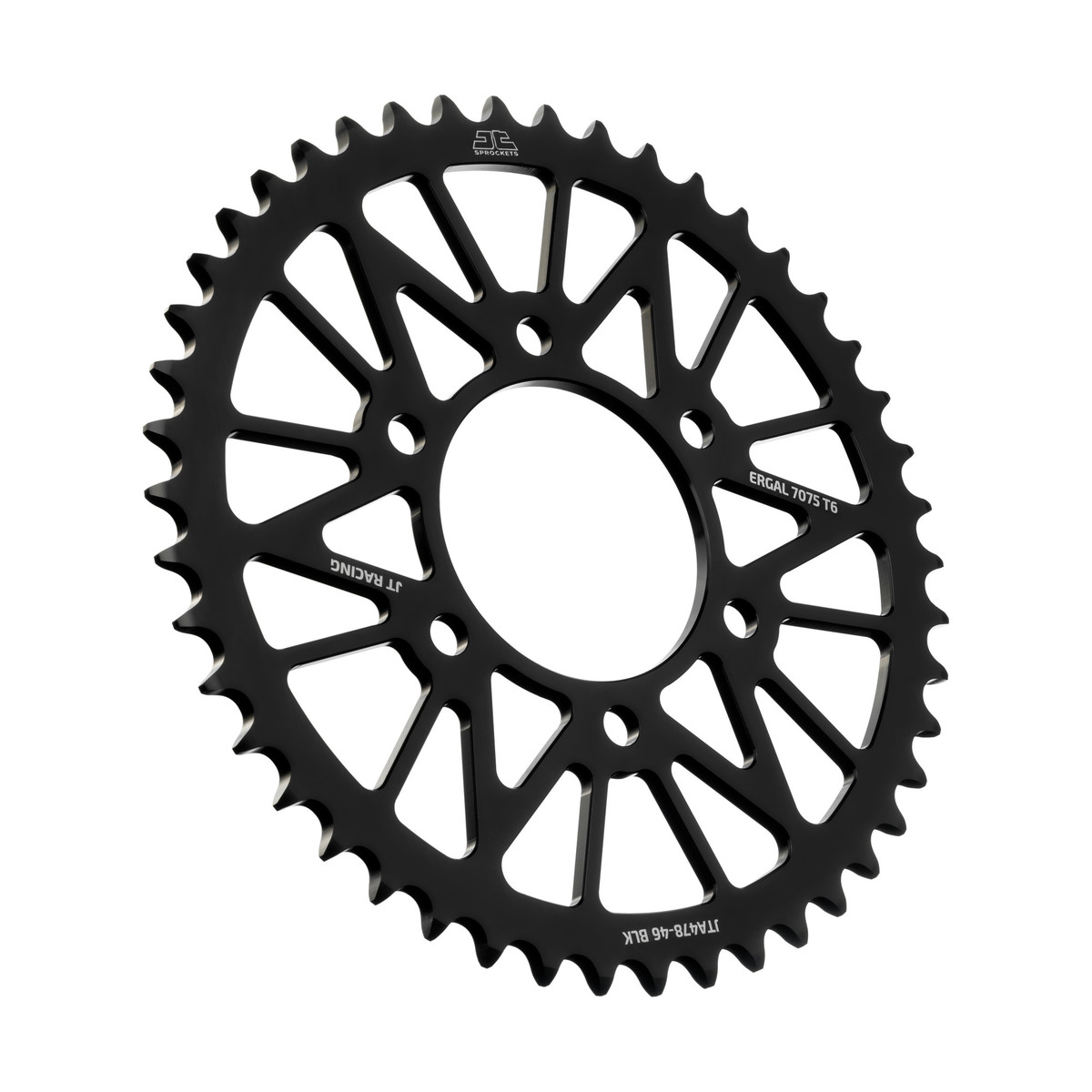 REAR SPROCKET JTA478.46BLK ALLOY, CHAIN 520 (7075-T6 Aluminium) image 1