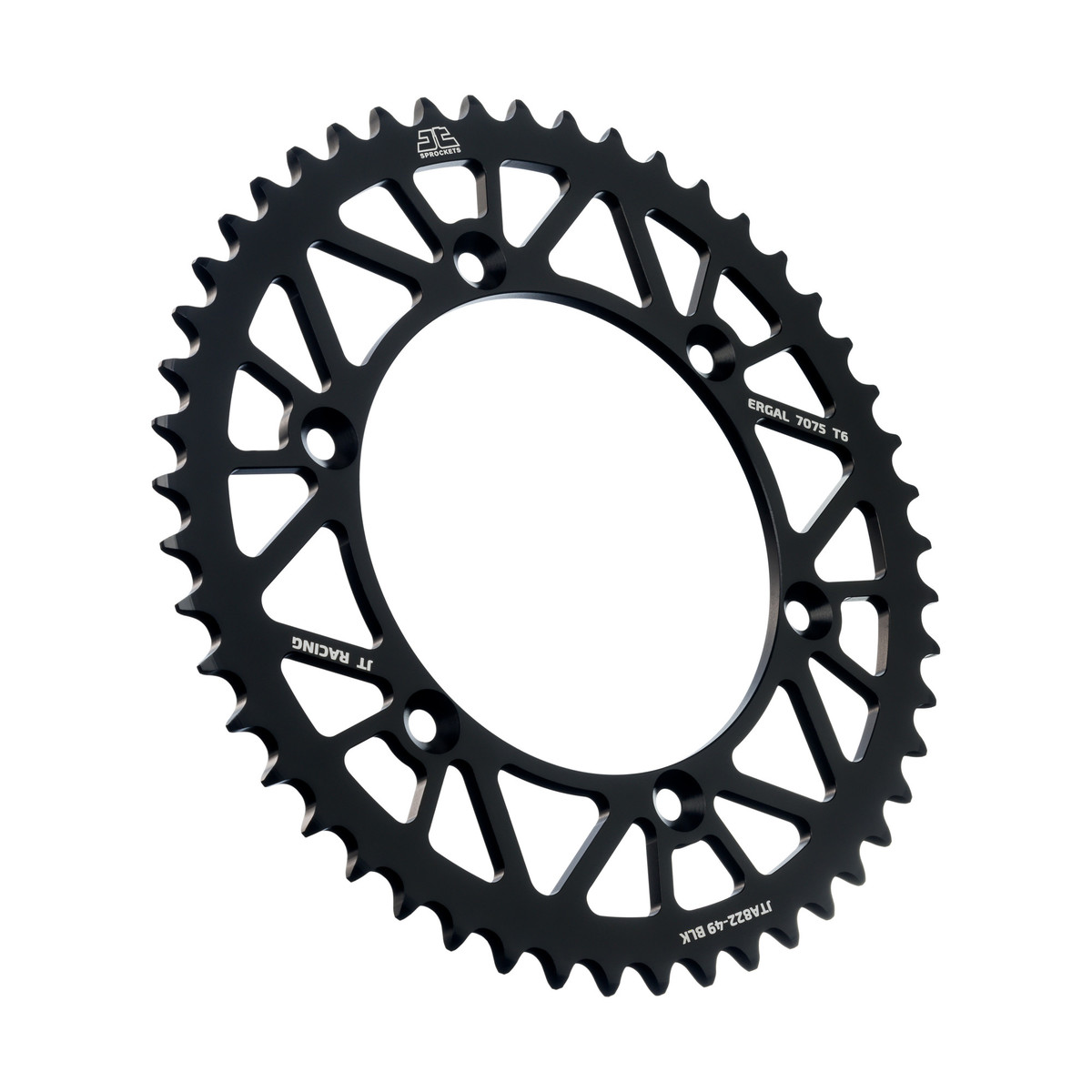 REAR SPROCKET ALLOY BLACK 822, JTA822.49BLK 7075-T6 Aluminium image 1