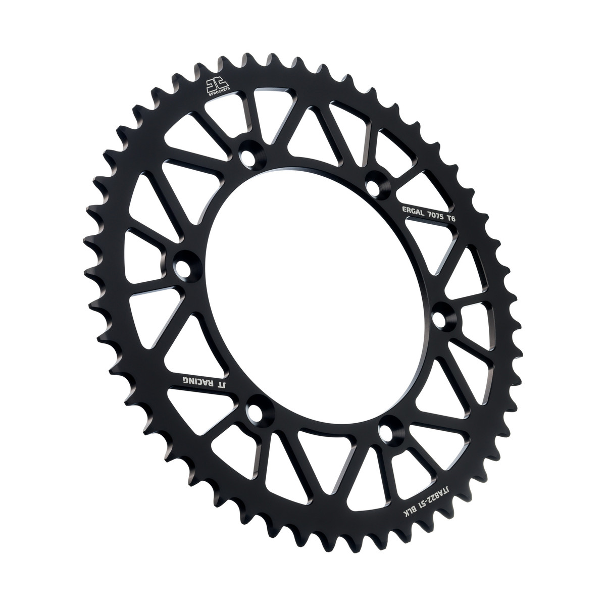 REAR SPROCKET ALLOY BLACK 822, JTA822.51BLK 7075-T6 Aluminium image 1