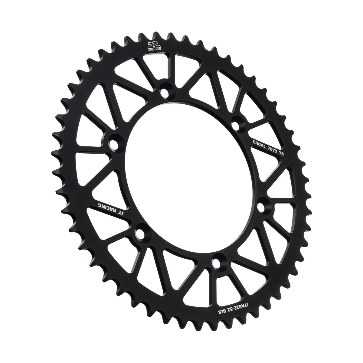 REAR SPROCKET ALLOY BLACK 822, JTA822.52BLK 7075-T6 Aluminium image 1