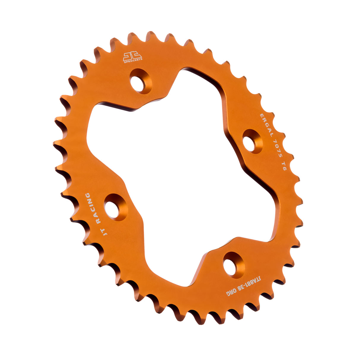 REAR SPROCKET ALLOY ORANGE ATV, JTA881.38ORG 7075-T6 Aluminium image 1