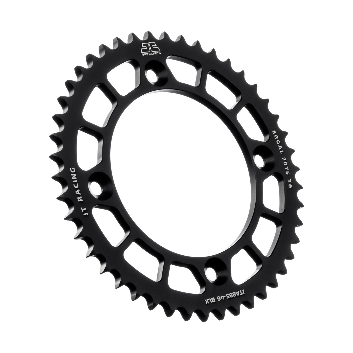 REAR SPROCKET ALLOY BLACK 441, JTA895.46BLK 7075-T6 Aluminium image 1