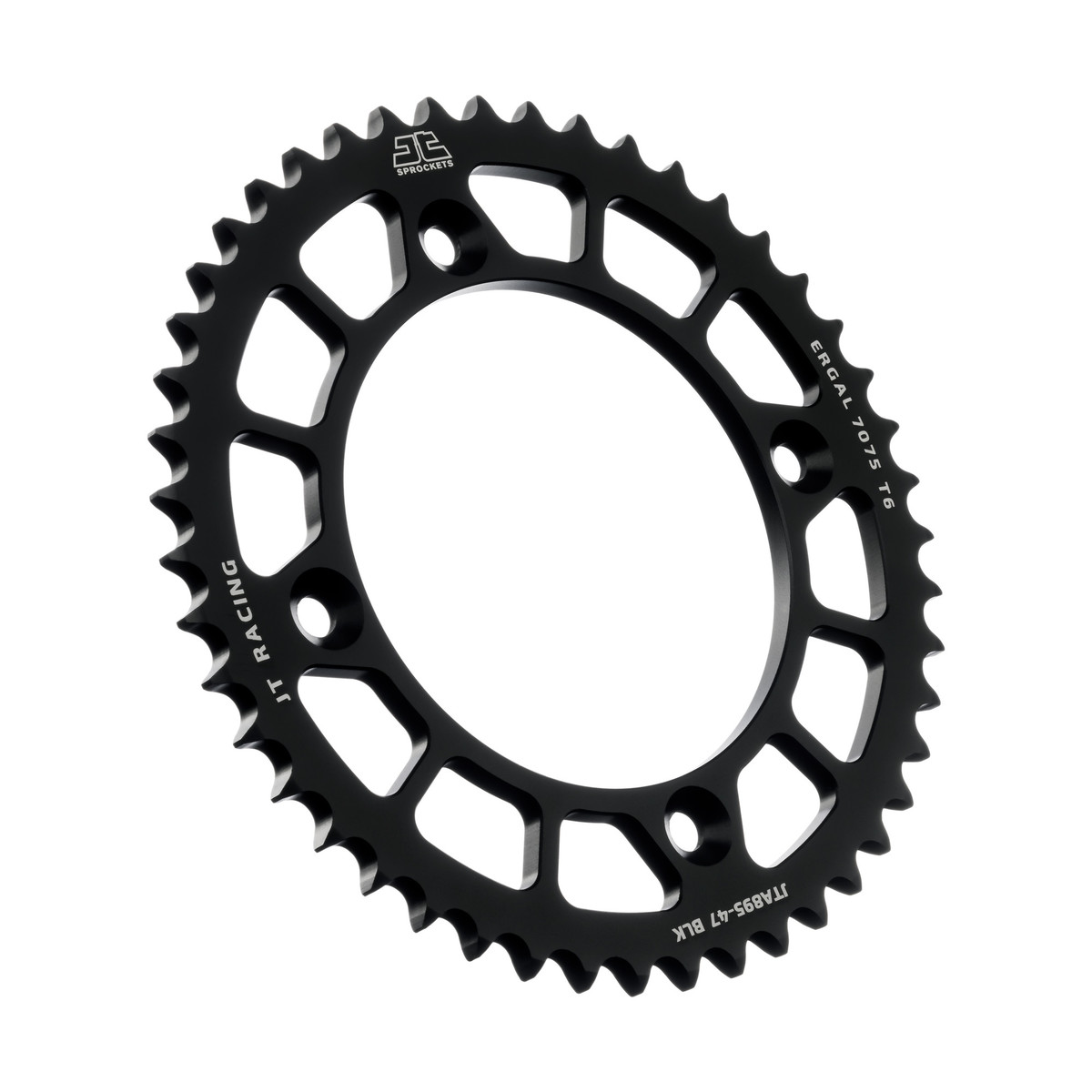 REAR SPROCKET ALLOY BLACK 441, JTA895.47BLK 7075-T6 Aluminium image 1