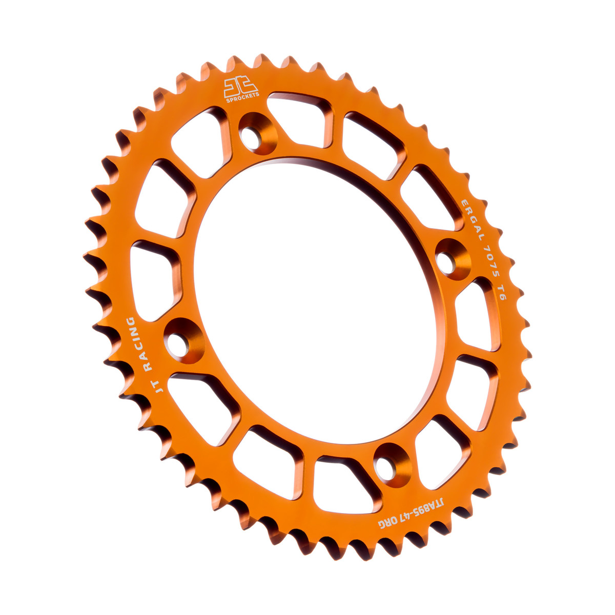 REAR SPROCKET ALLOY ORANGE 441, JTA895.47ORG 7075-T6 Aluminium image 1
