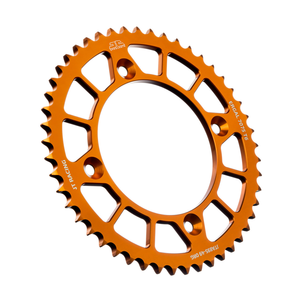REAR SPROCKET ALLOY ORANGE 441, JTA895.49ORG 7075-T6 Aluminium image 1