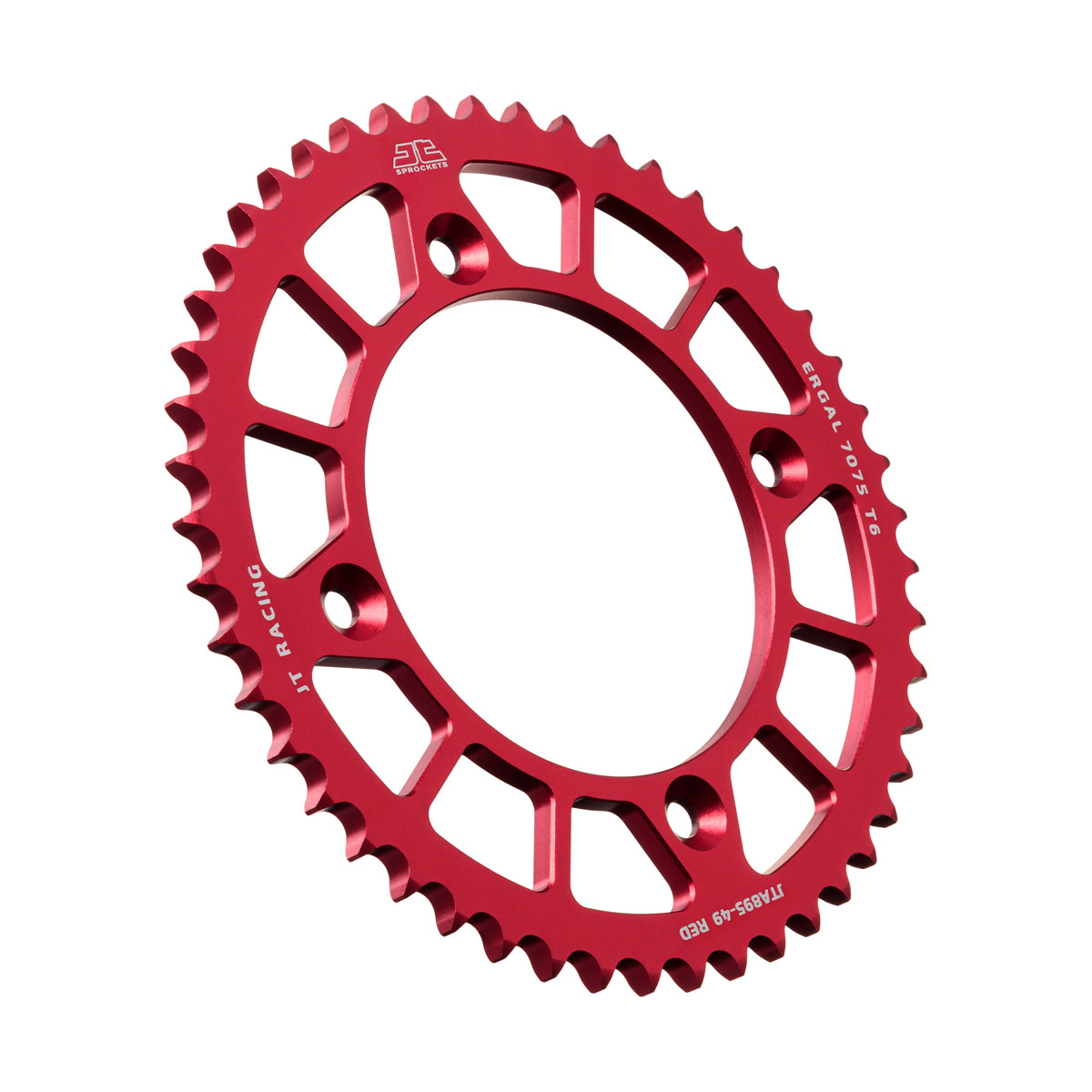 REAR SPROCKET ALLOY RED 441, JTA895.49RED 7075-T6 Aluminium image 1