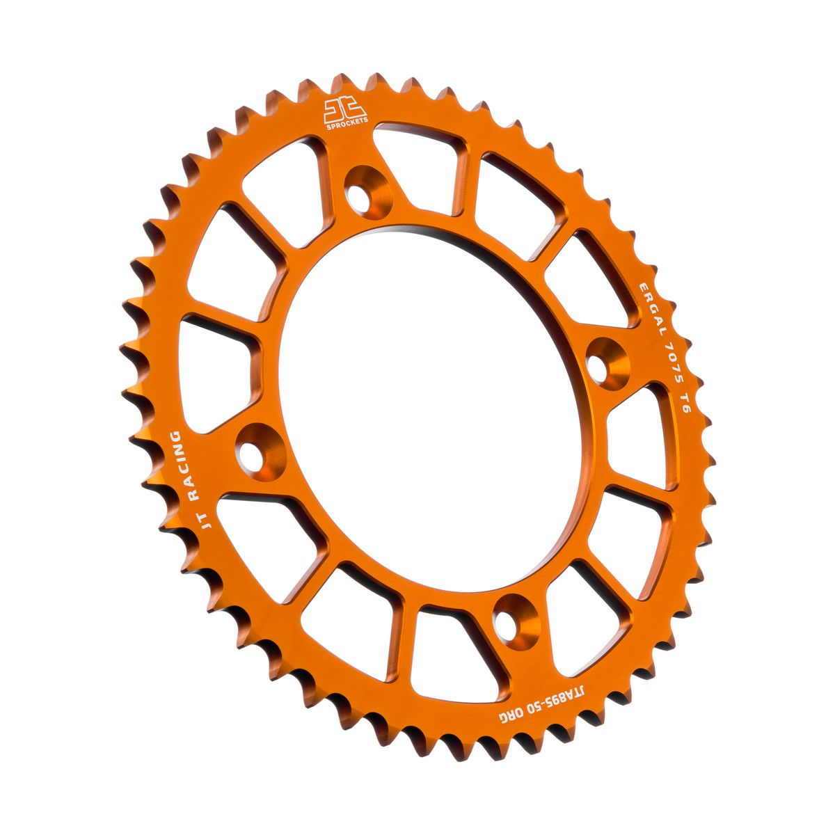 REAR SPROCKET ALLOY ORANGE 441, JTA895.50ORG 7075-T6 Aluminium image 1