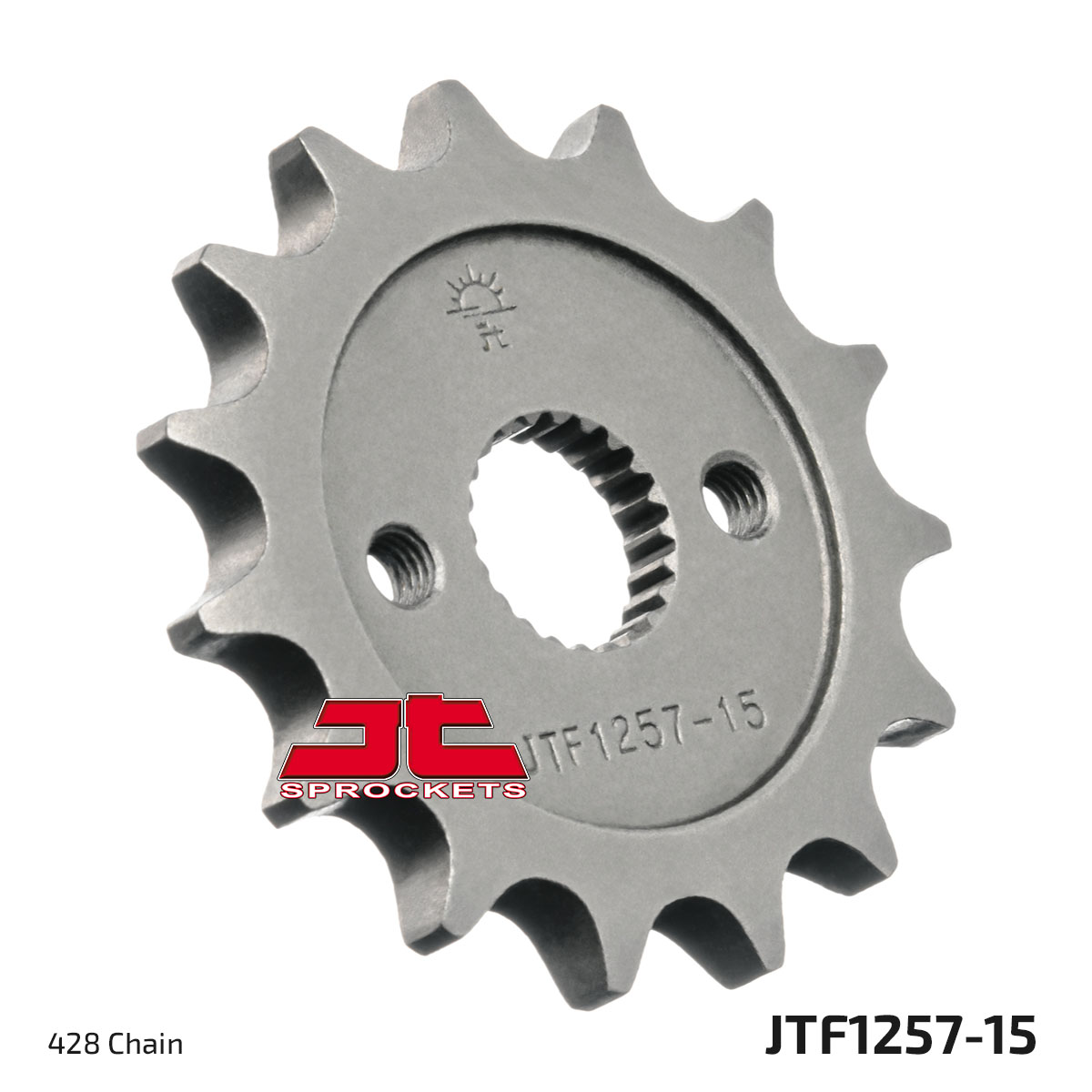 FRONT SPROCKET JTF1257.15 428, CR80/CR85 428 Chain Conversion image 1