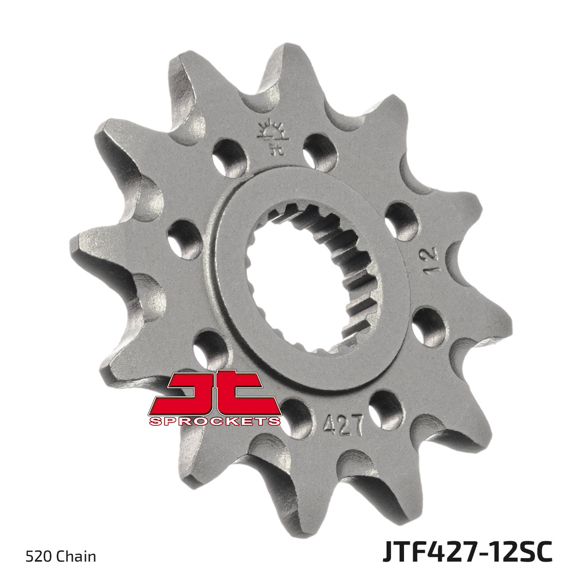 FRONT SPROCKET JTF427.12SC JT, Self-Cleaning Steel Front image 1
