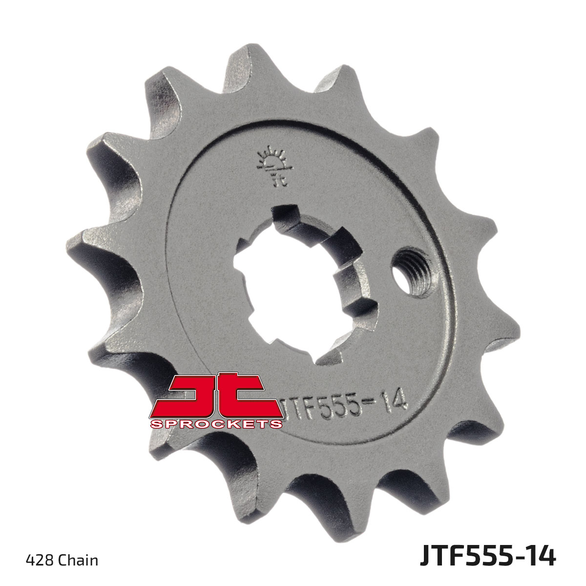 FRONT SPROCKET JTF555.14 JT, 428 Chain conversion image 1