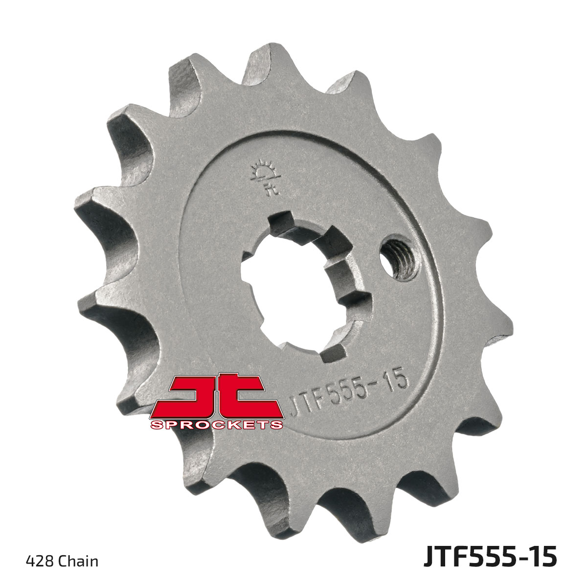 FRONT SPROCKET JTF555.15 JT, 428 Chain conversion image 1