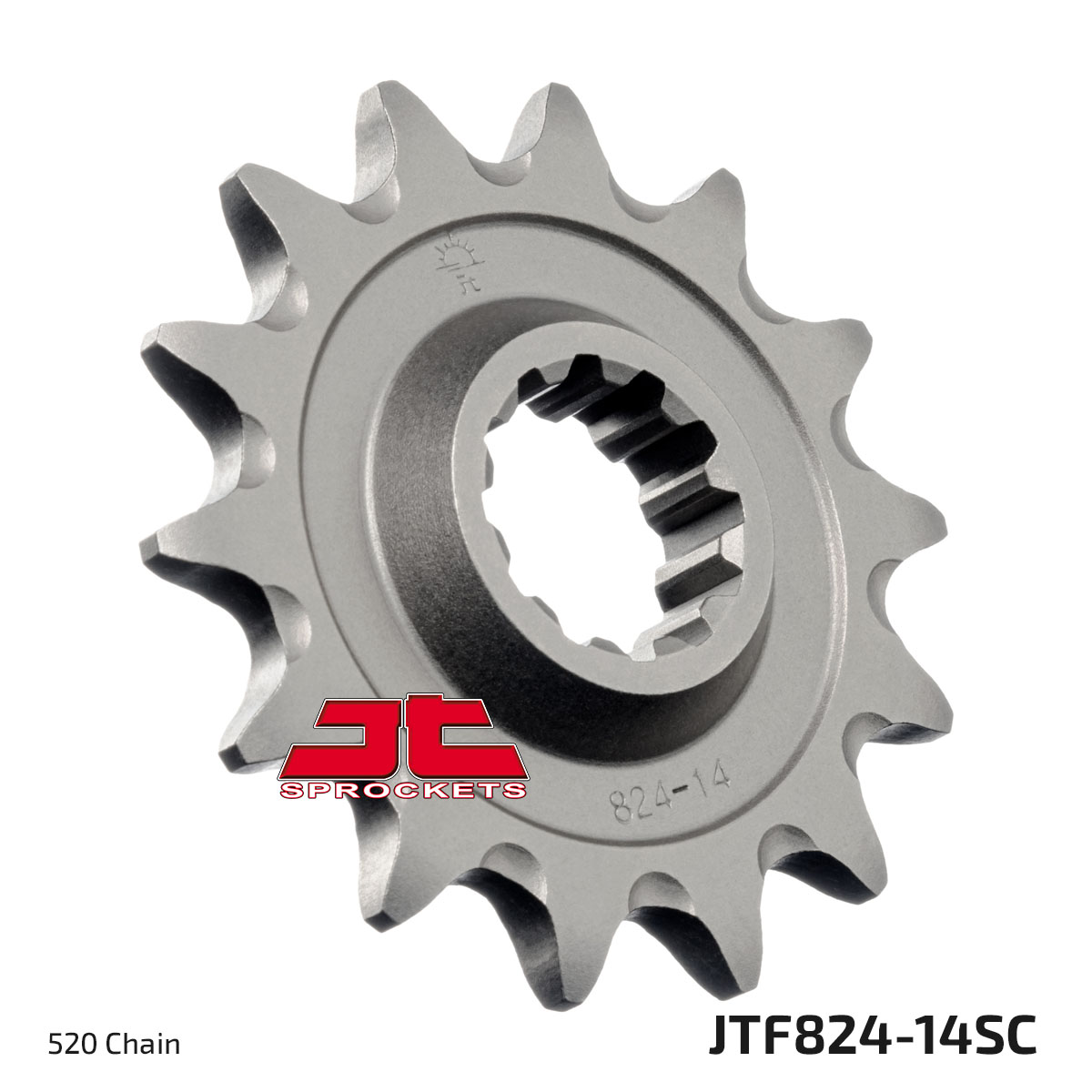 FRONT SPROCKET JTF824.14SC JT, Lightweight Self-Cleaning image 1