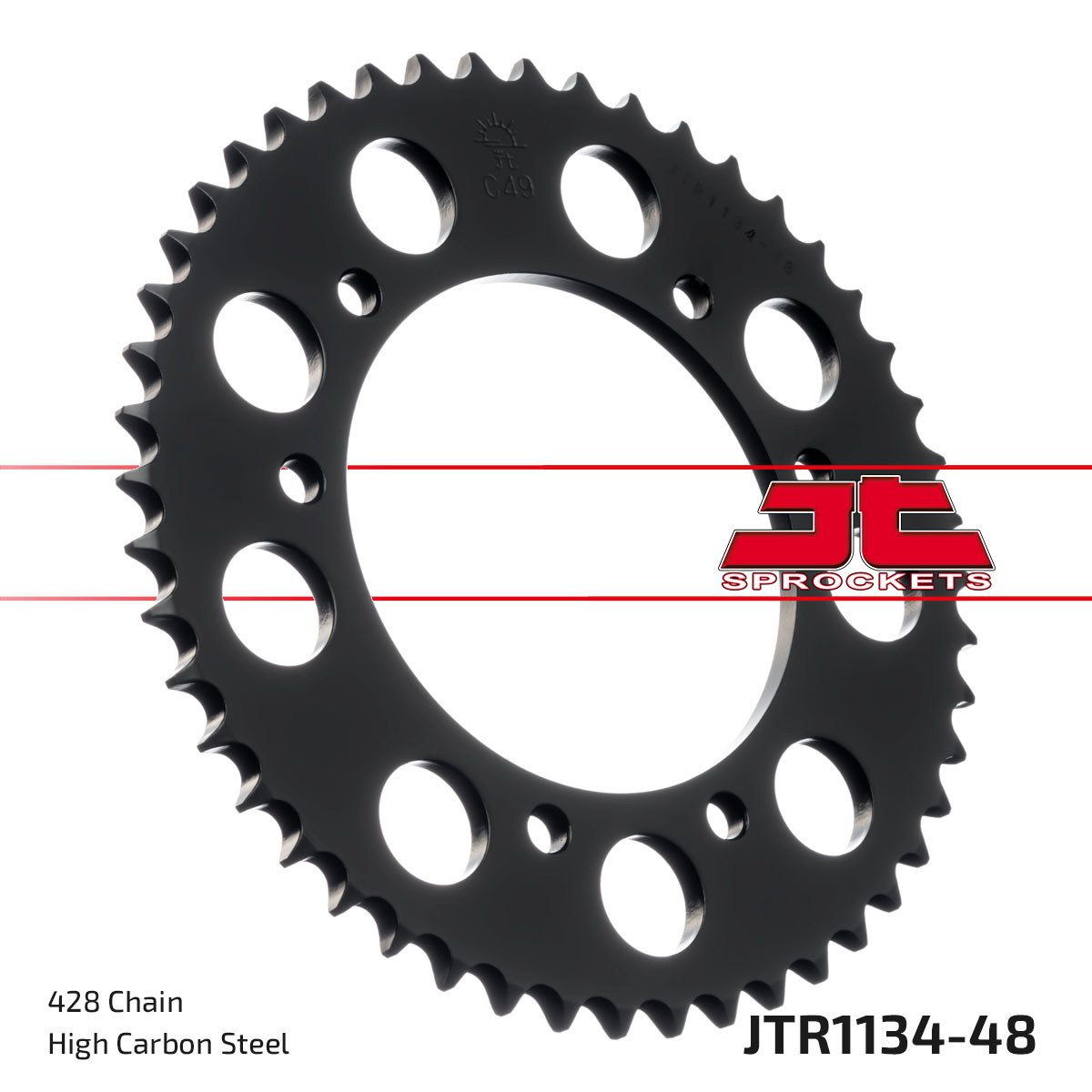REAR SPROCKET JTR1134.48 JT BLACK image 1