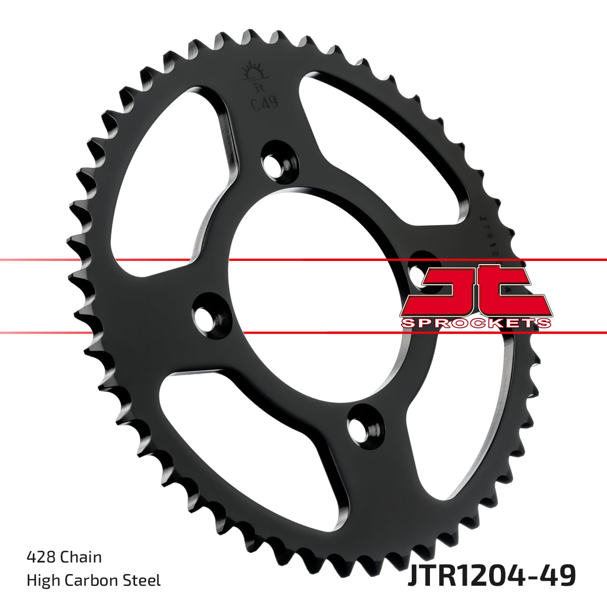 REAR SPROCKET JTR1204.49 STEEL BLACK image 1