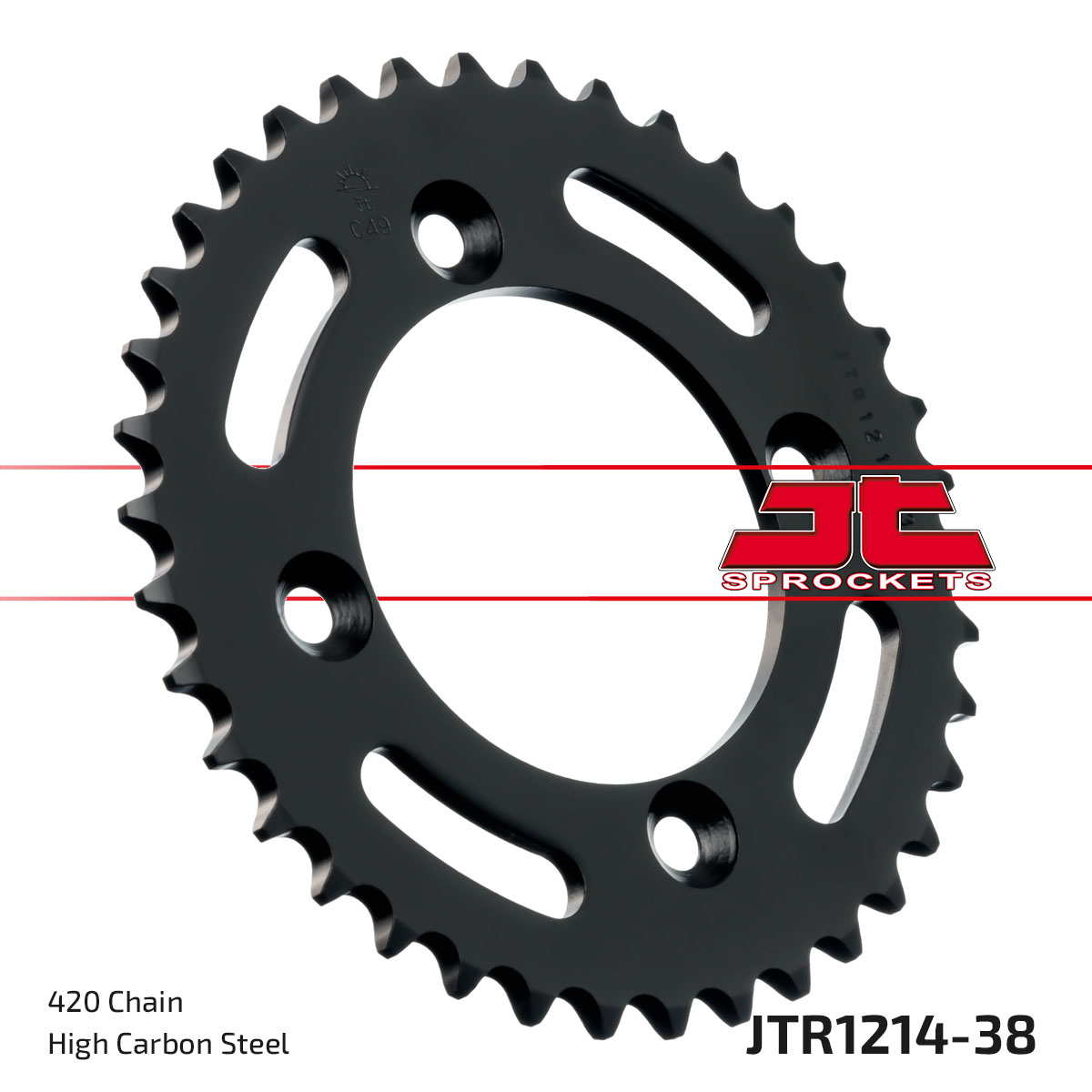 REAR SPROCKET JTR1214.38 420 BLACK SR1214- image 1