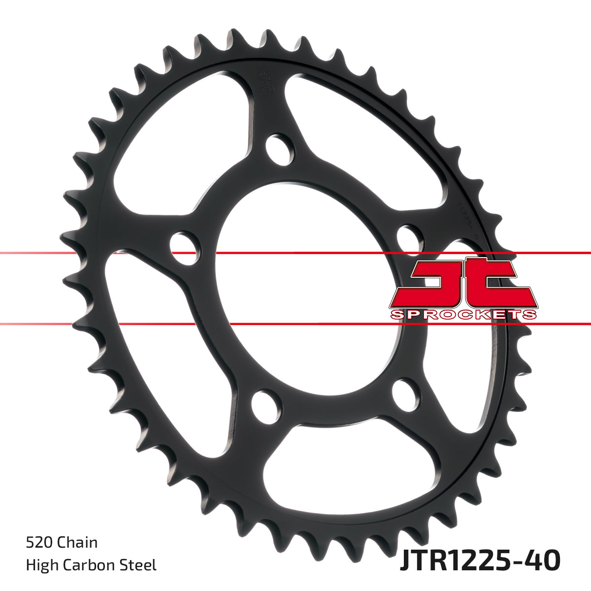 REAR SPROCKET JTR1225.40 STEEL, ROAD image 1