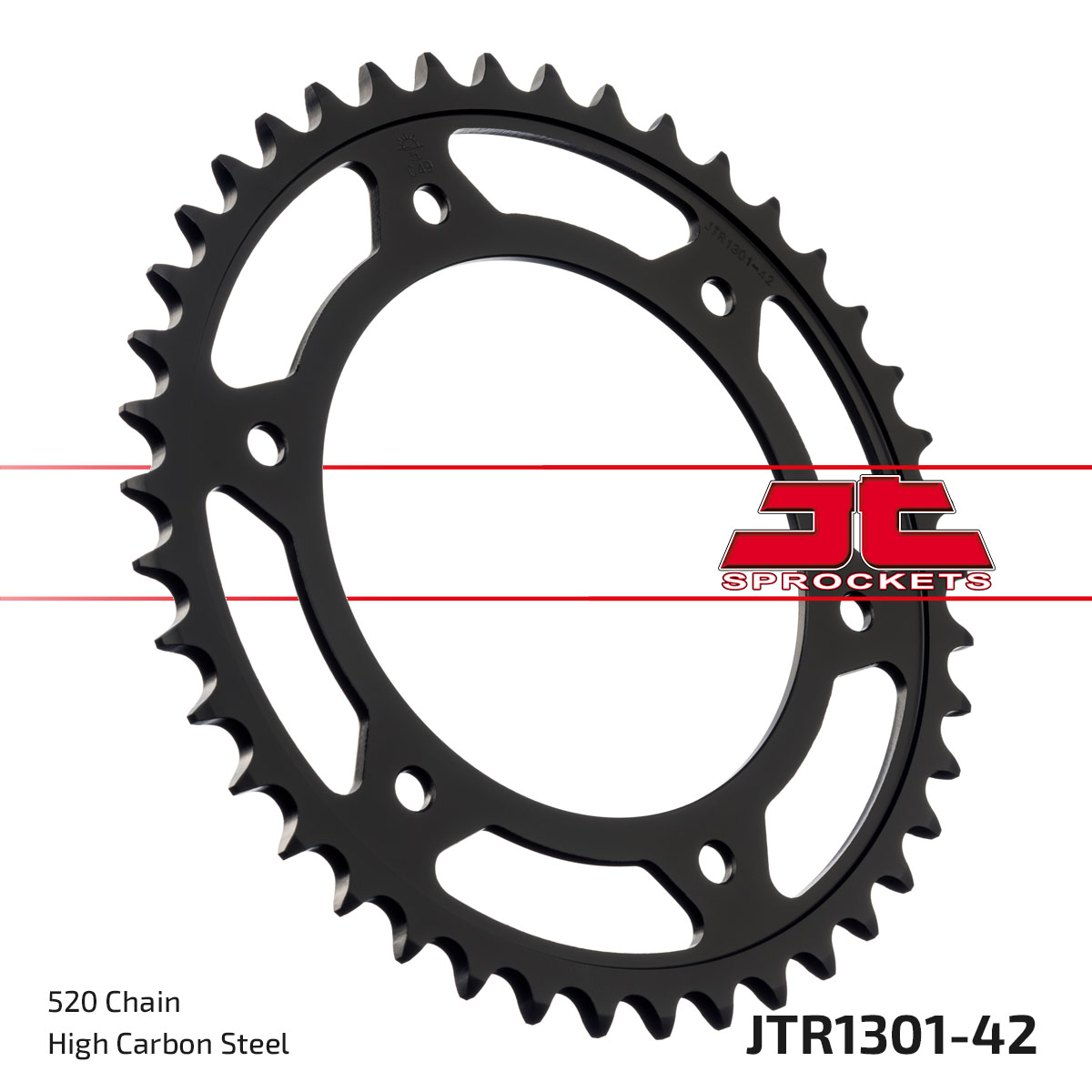 REAR SPROCKET STEEL JTR1301.42, CRF300 L/LA 41201-K1T-E10 image 1
