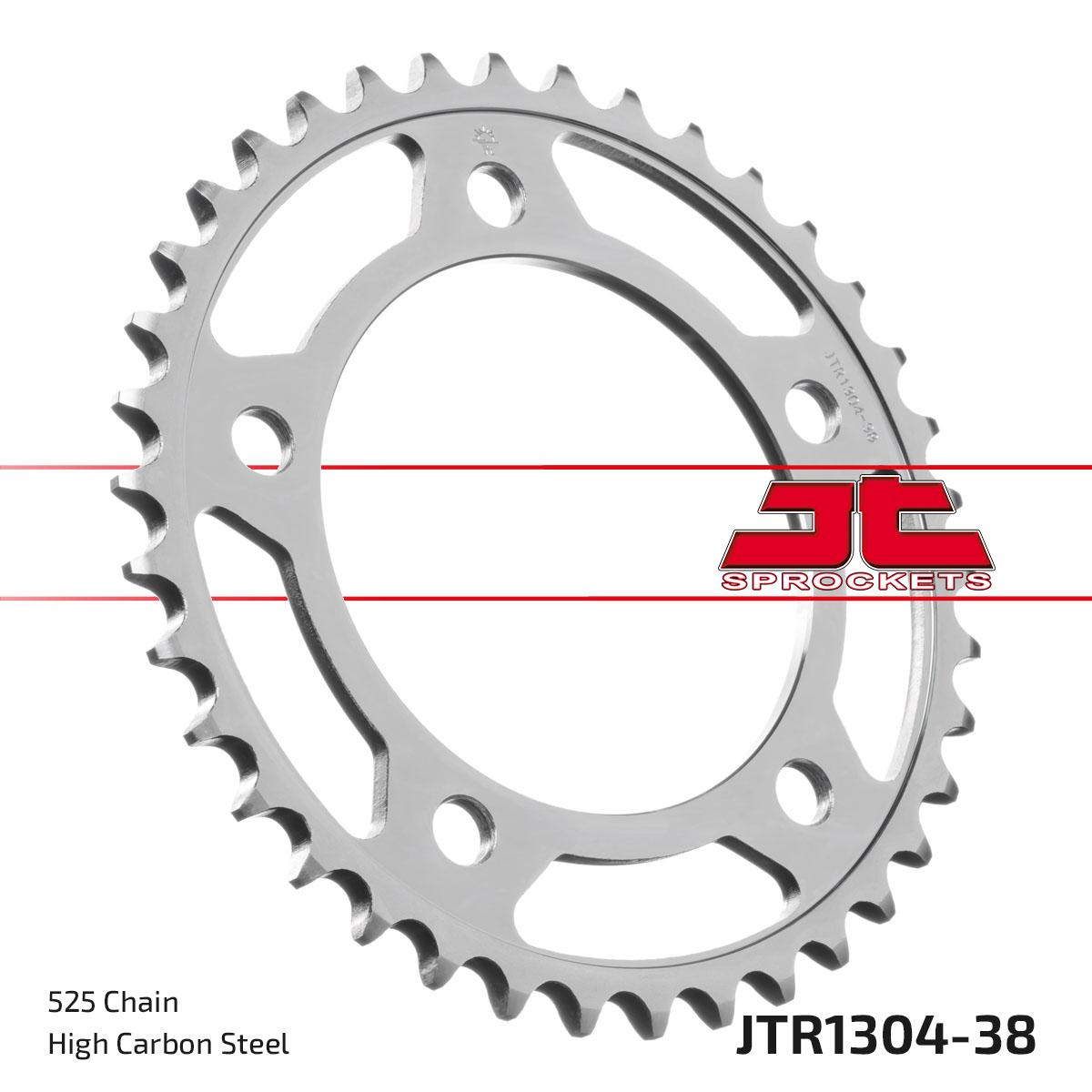 REAR SPROCKET STEEL JTR1304.38, HONDA ROAD image 1