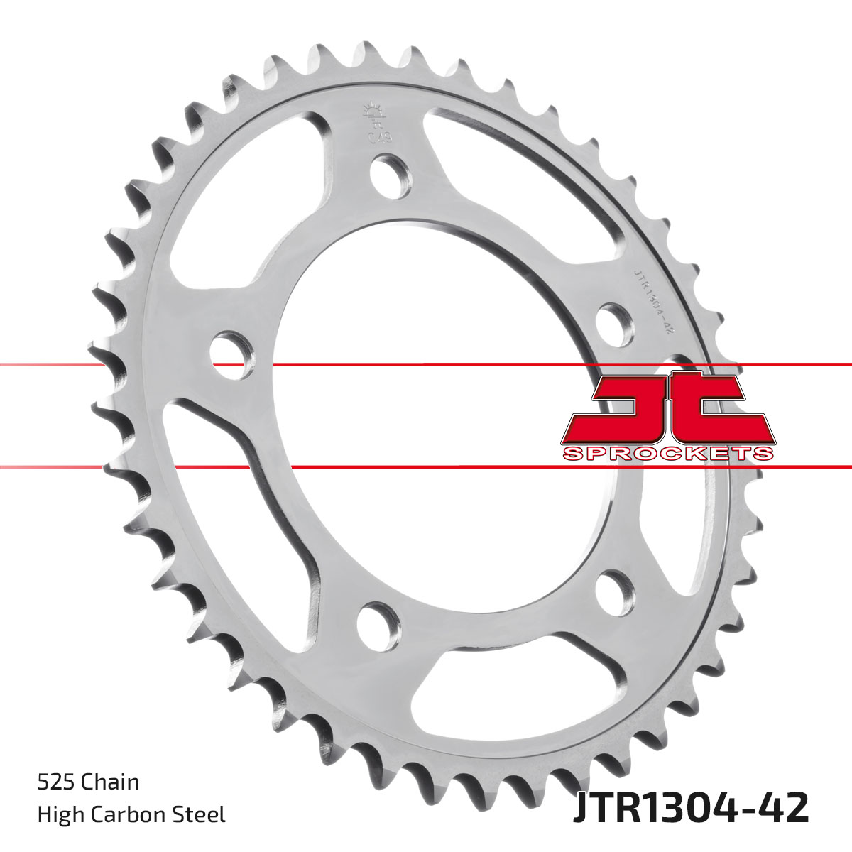 REAR SPROCKET STEEL JTR1304.42, HONDA ROAD image 1