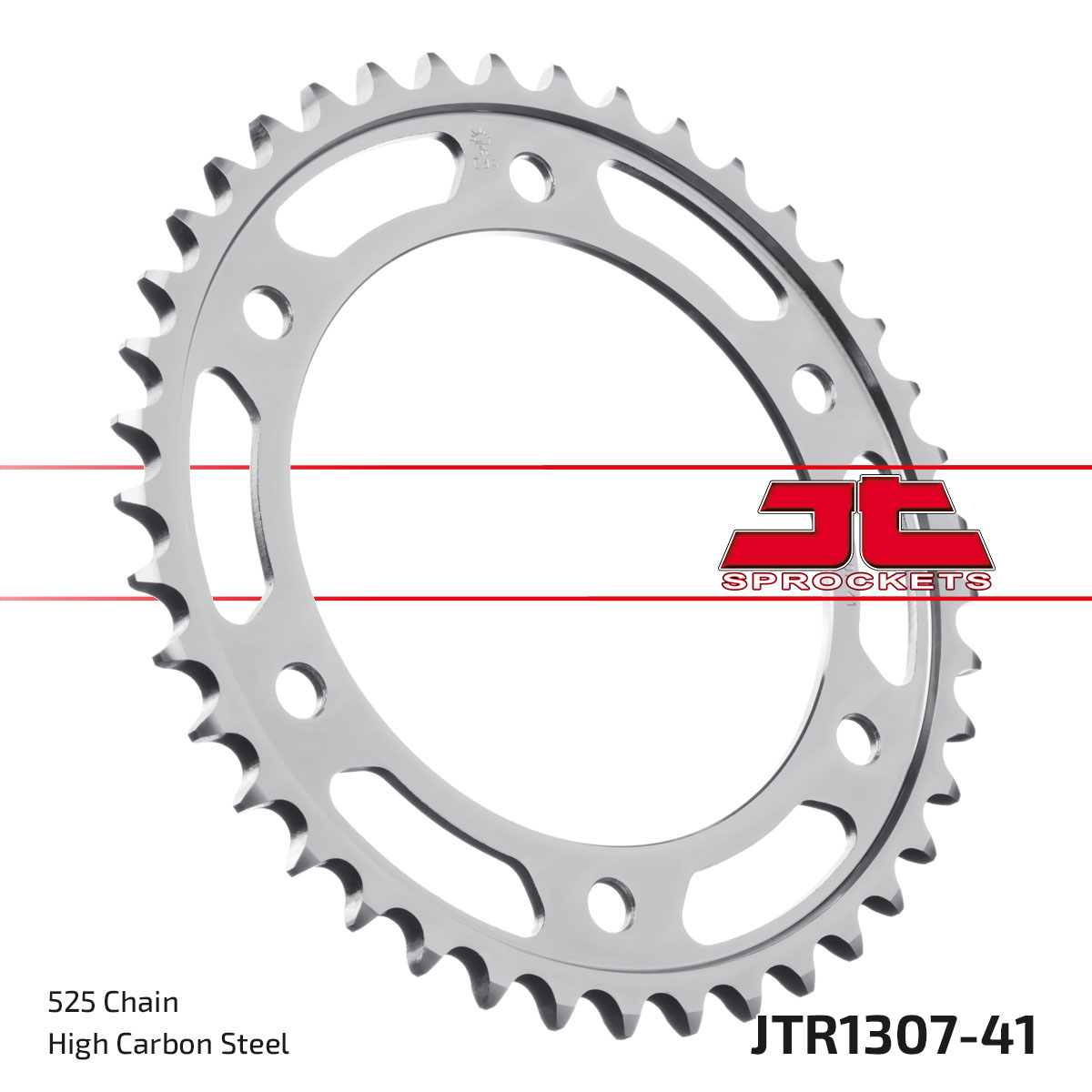 REAR SPROCKET STEEL JTR1307.41, HONDA ROAD CHAIN TYPE 525 image 1