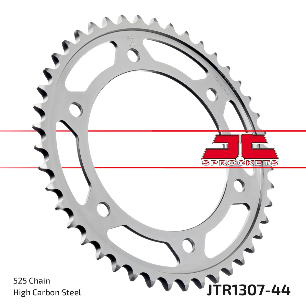 REAR SPROCKET STEEL JTR1307.44, HONDA ROAD CHAIN TYPE 525 image 1