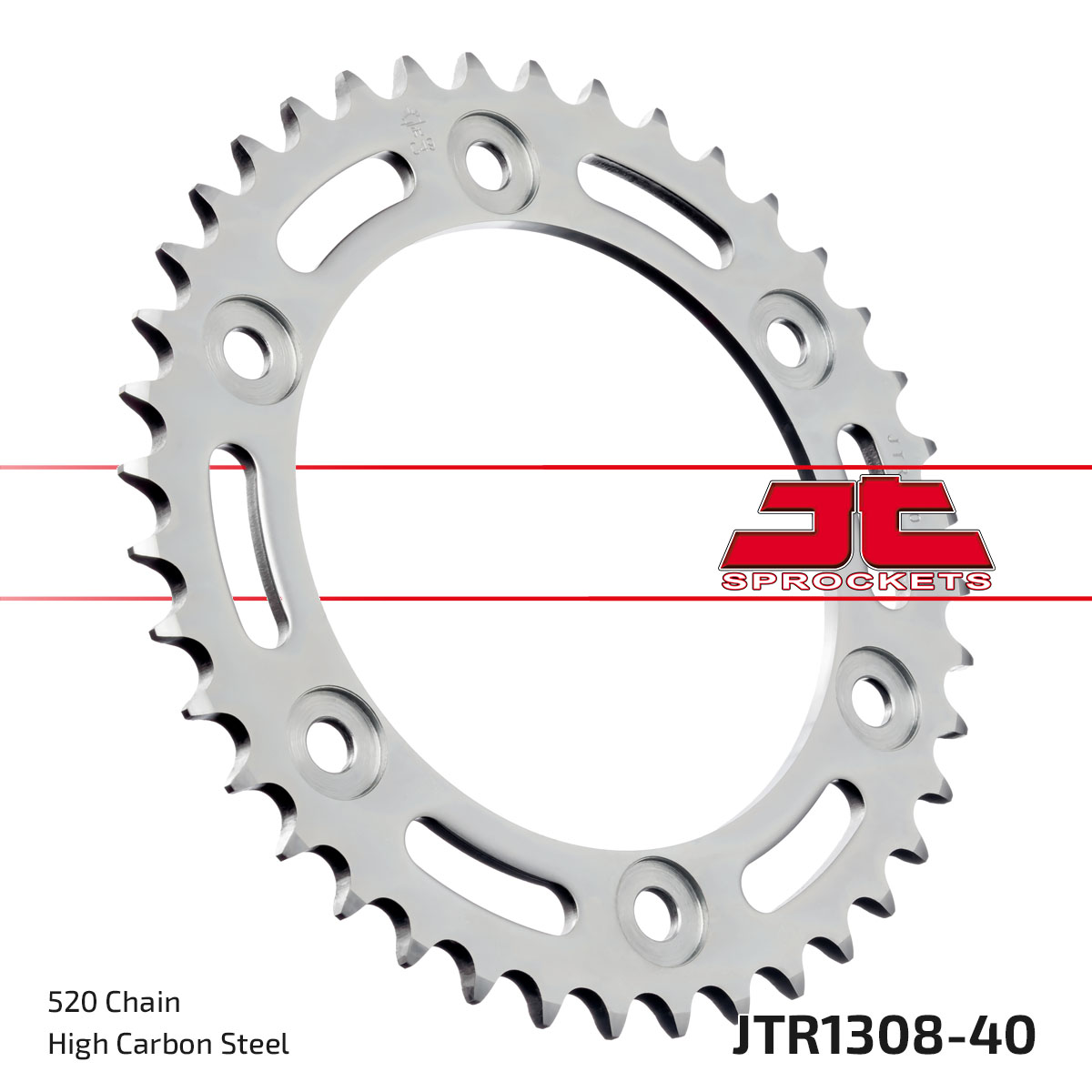 REAR SPROCKET STEEL JTR1308.40, CHAIN CONVERSION 520, HONDA ROAD image 1
