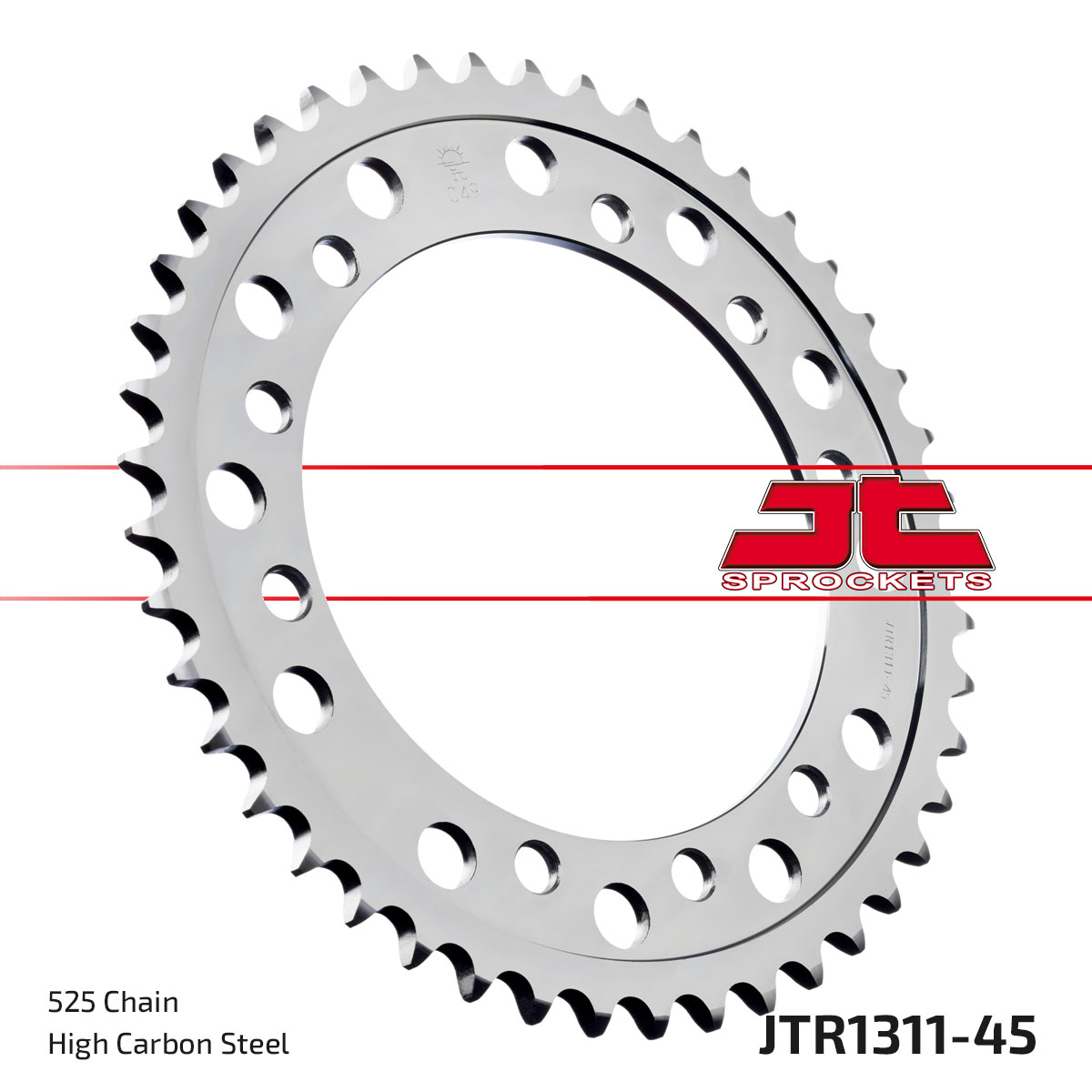 REAR SPROCKET JTR1311.45 STEEL, HONDA ROAD image 1