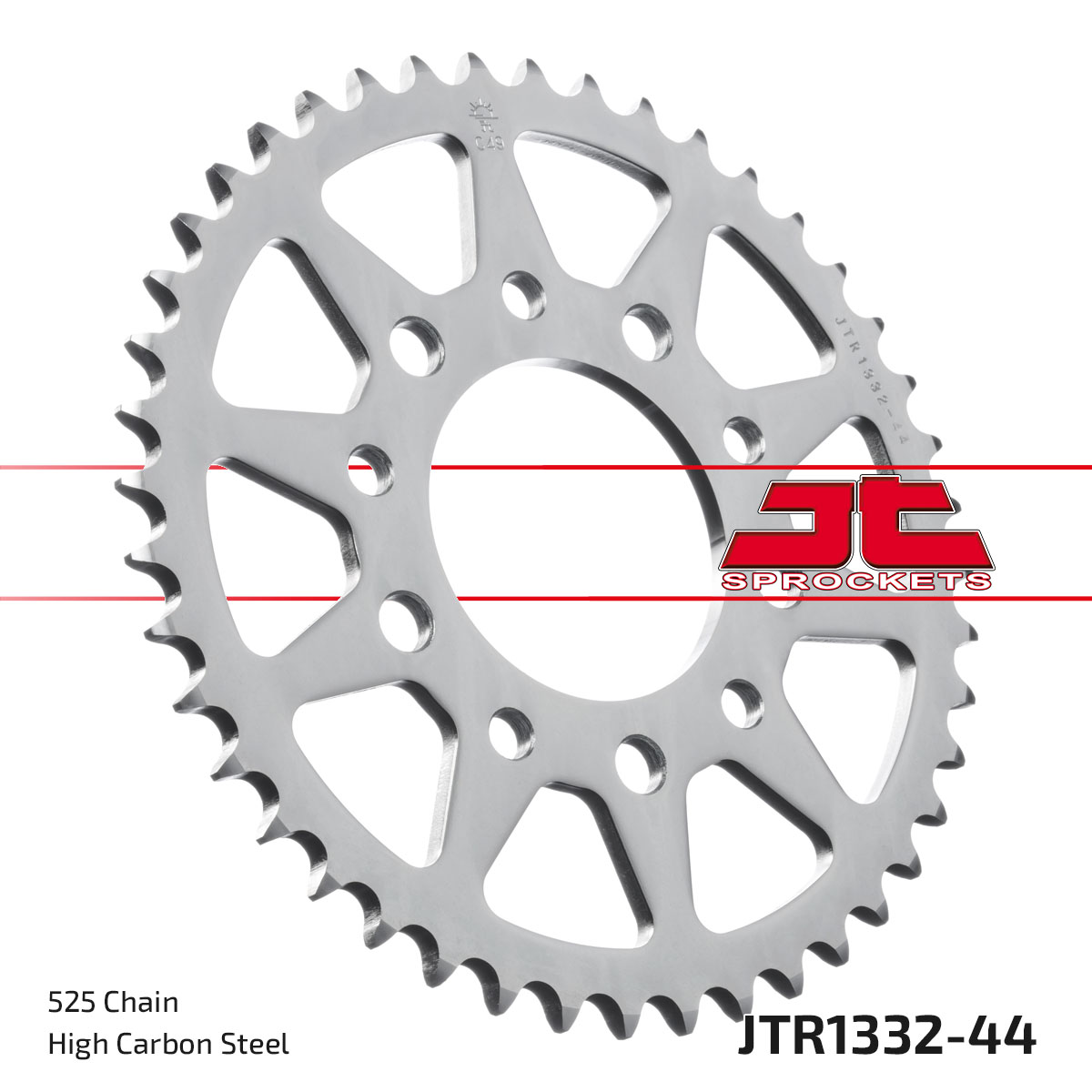 REAR SPROCKET JTR1332.44 STEEL, HONDA ROAD image 1