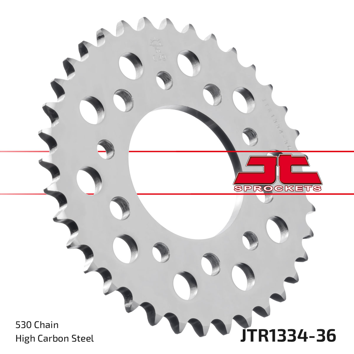 REAR SPROCKET JTR1334.36 STEEL, HONDA ROAD image 1