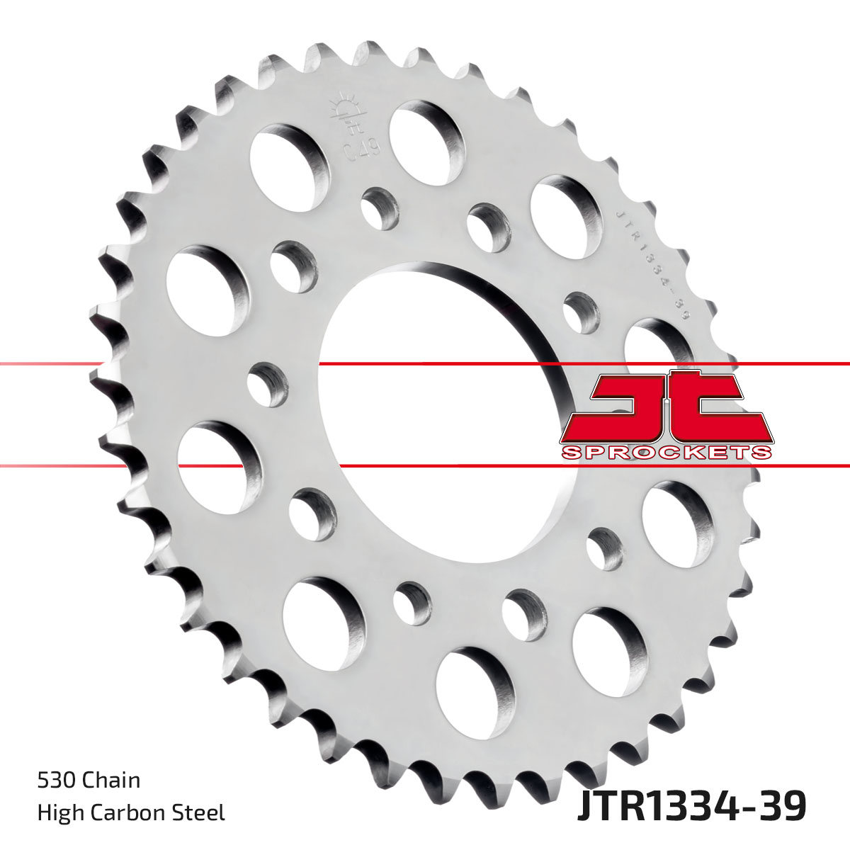 REAR SPROCKET JTR1334.39 STEEL, HONDA ROAD image 1