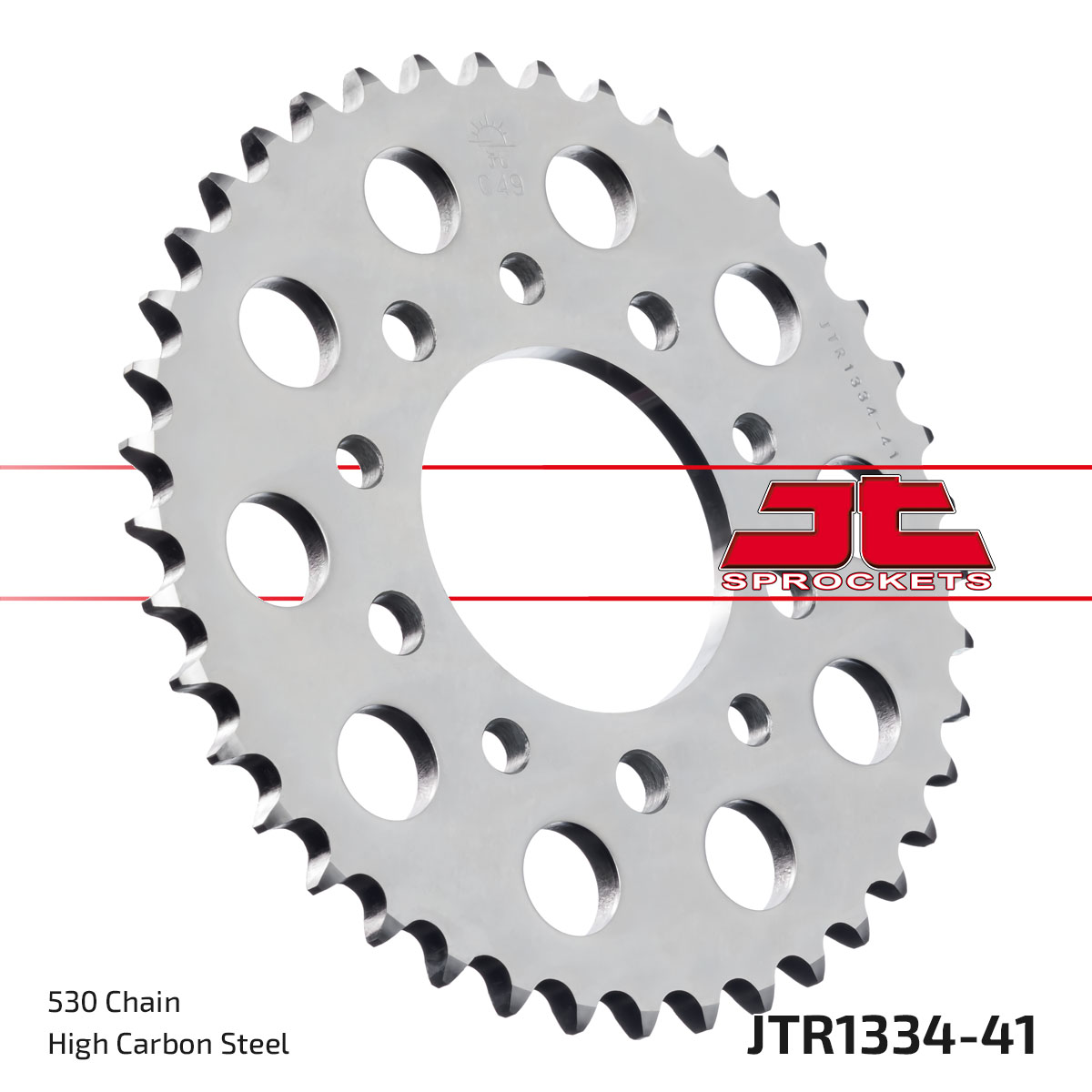 REAR SPROCKET JTR1334.41 STEEL, HONDA ROAD image 1