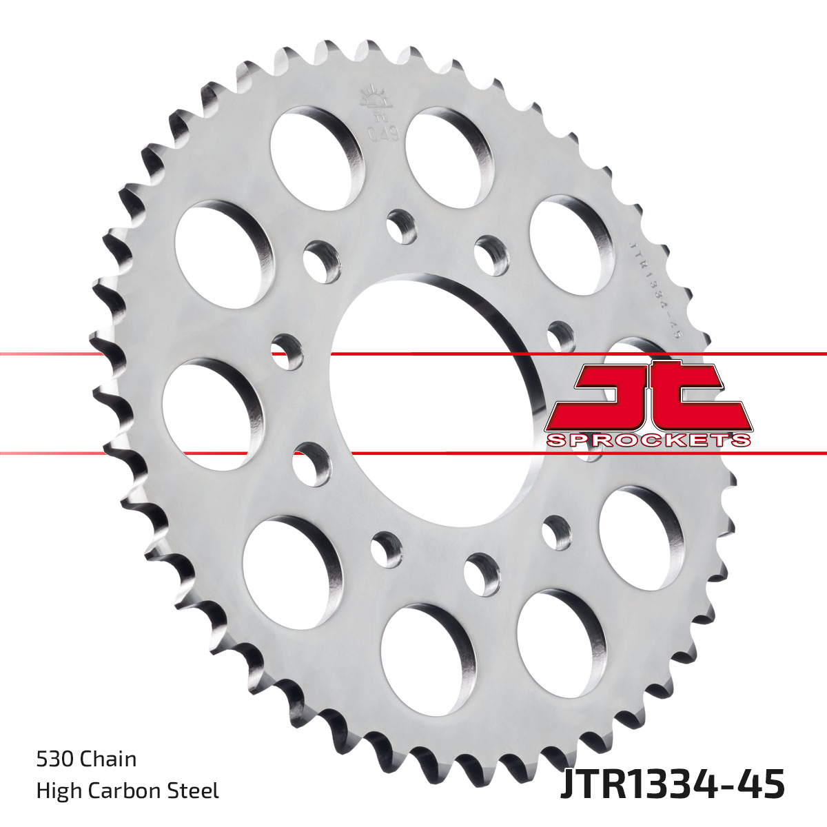 REAR SPROCKET JTR1334.45 STEEL, HONDA ROAD image 1