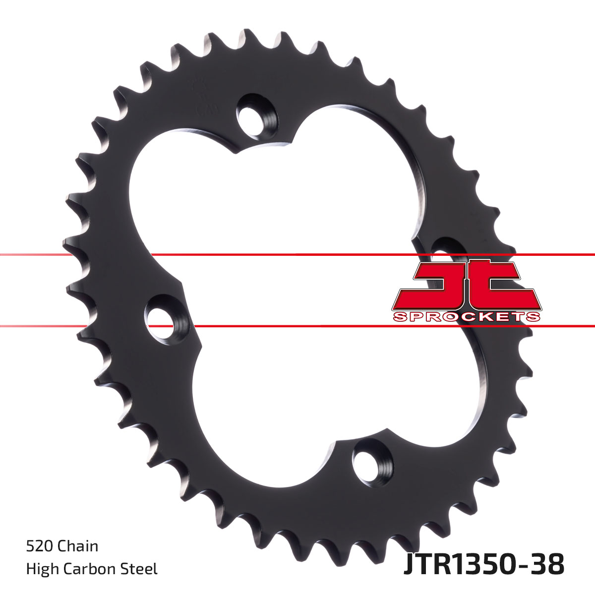 REAR SPROCKET JTR1350.38 TRX BLACK SR600-38, SR1350-38 image 1