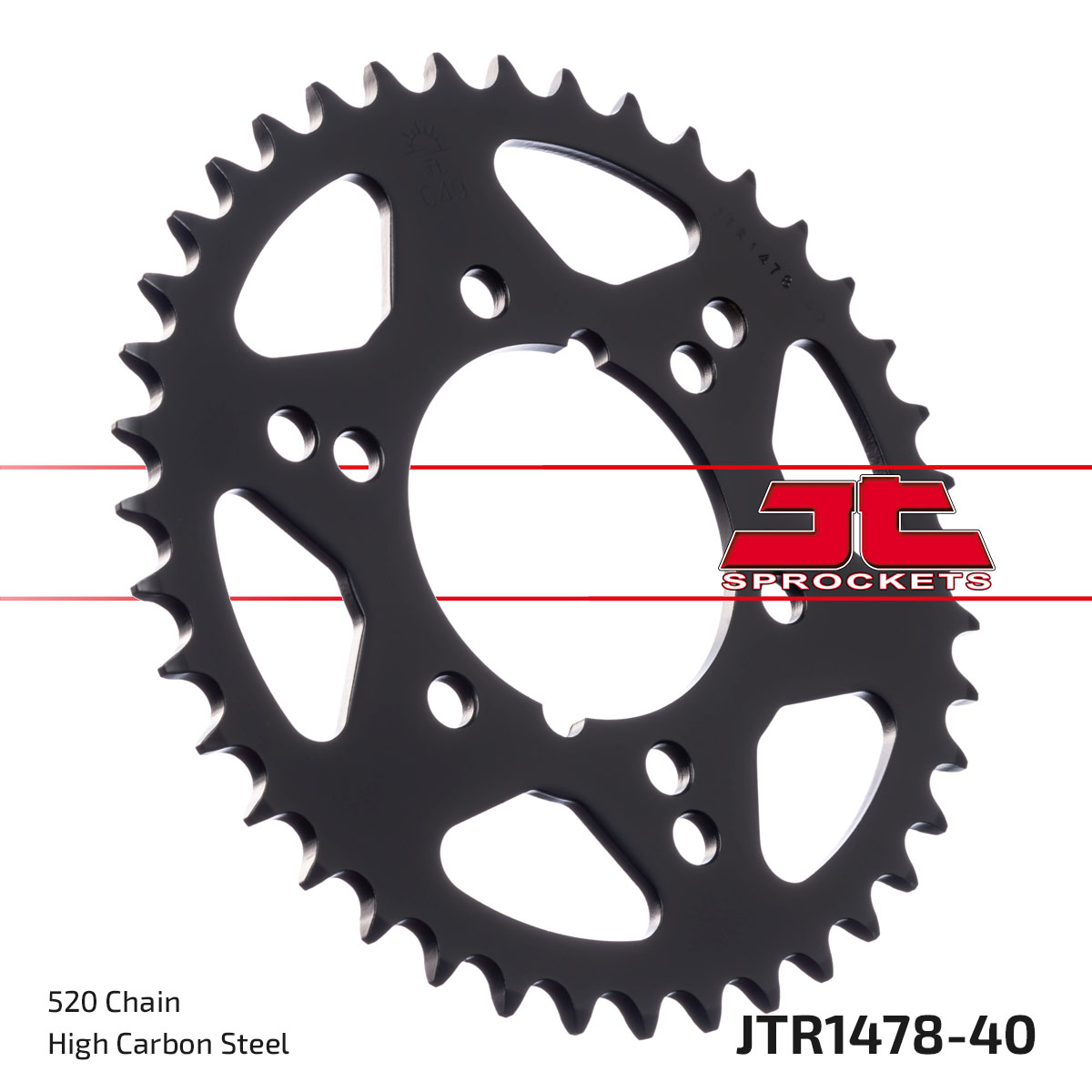 REAR SPROCKET JTR1478.40 520, POLARIS, STEEL BLACK, 50-32090-40 SR620-40 image 1