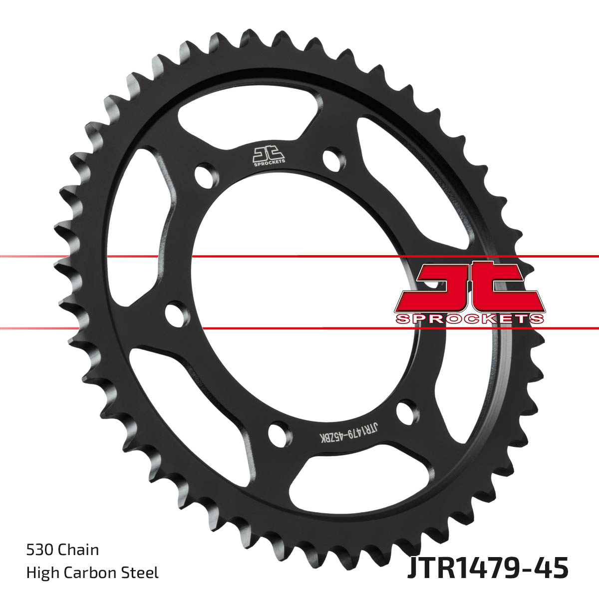 REAR SPROCKET STEEL HARD ZBK, C45 INDUCTIONJTR1479.45ZBK image 1