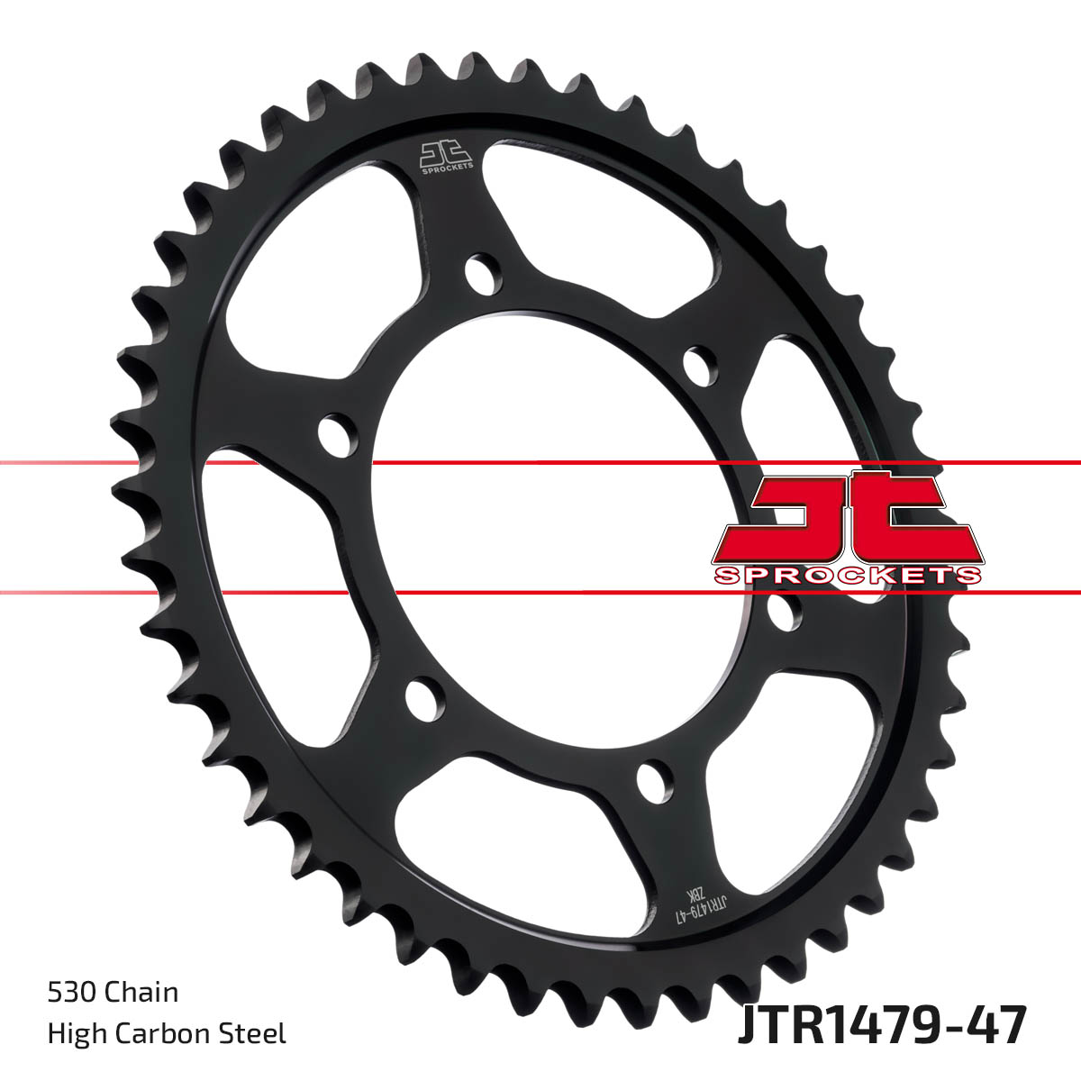 REAR SPROCKET STEEL HARD ZBK, C45 INDUCTION JTR1479.47ZBK