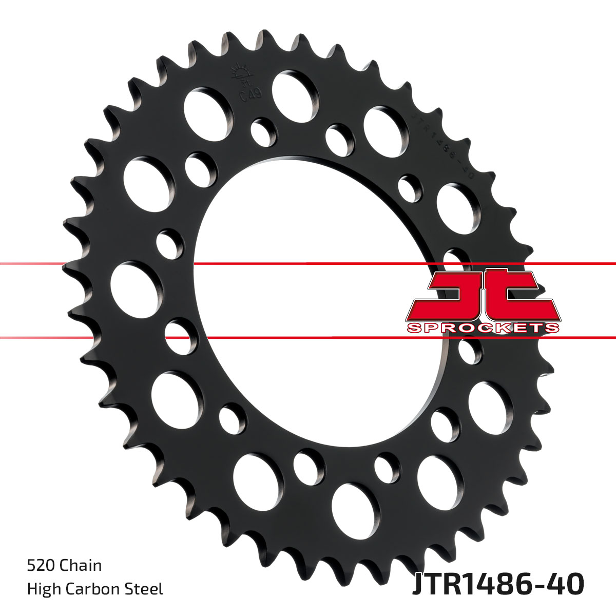 REAR SPROCKET STEEL JTR1486.40, HONDA ROAD image 1