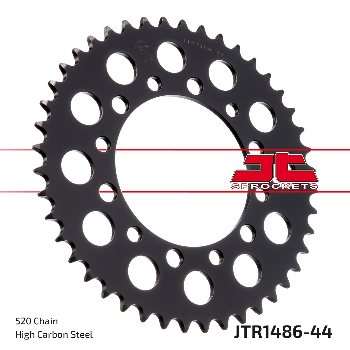 REAR SPROCKET STEEL JTR1486.44, HONDA ROAD image 1