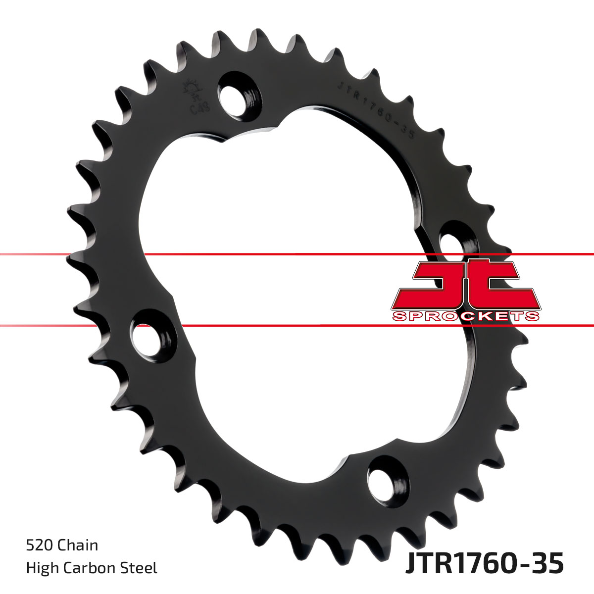 REAR SPROCKET STEEL JTR1760.35, BLACK, SR1760-35 image 1