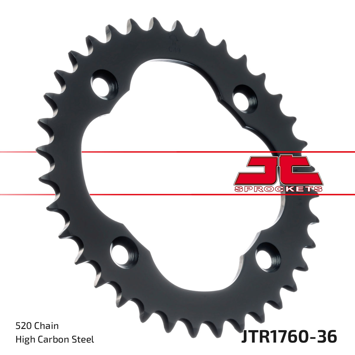 REAR SPROCKET STEEL JTR1760.36, BLACK, SR1760-36 image 1