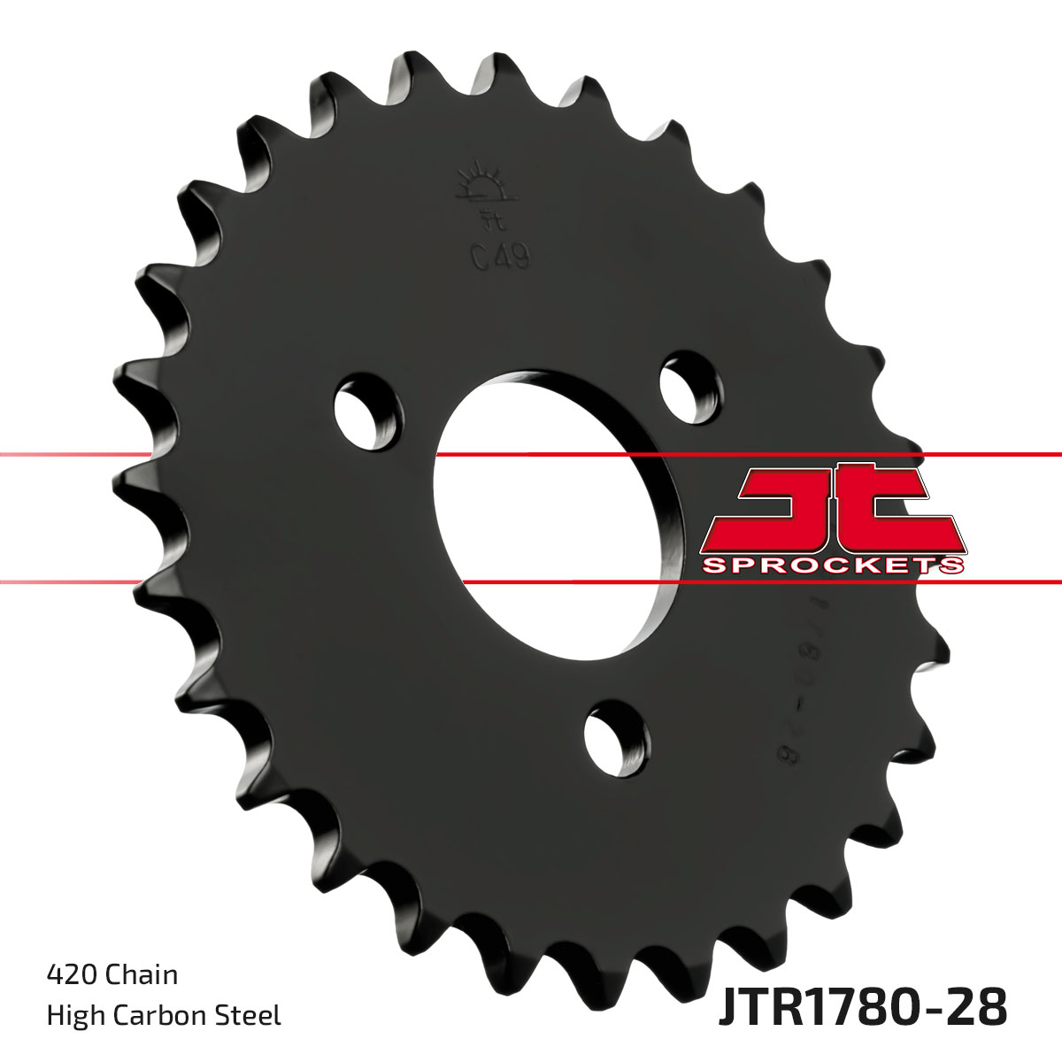 REAR SPROCKET JTR1780.28 STEEL BLACK image 1