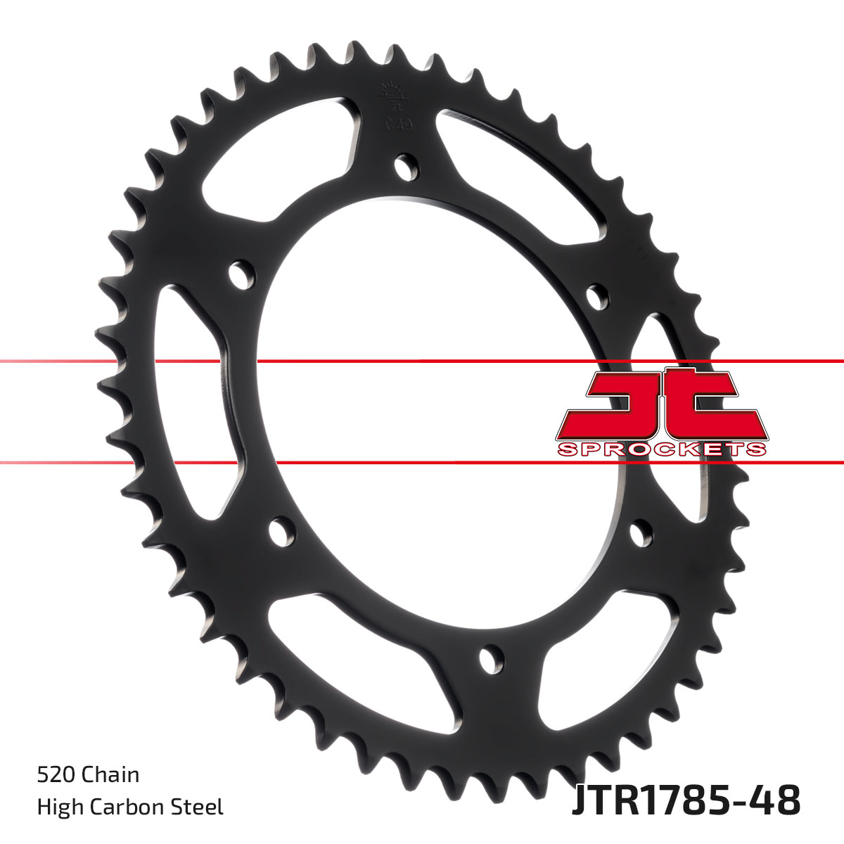 REAR SPROCKET JTR1785.48 STEEL BLACK image 1