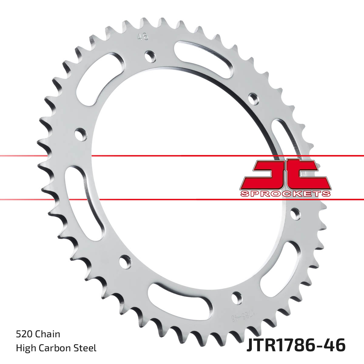 REAR SPROCKET JTR1786.46 STEEL, SUZUKI PE250 80-82 image 1