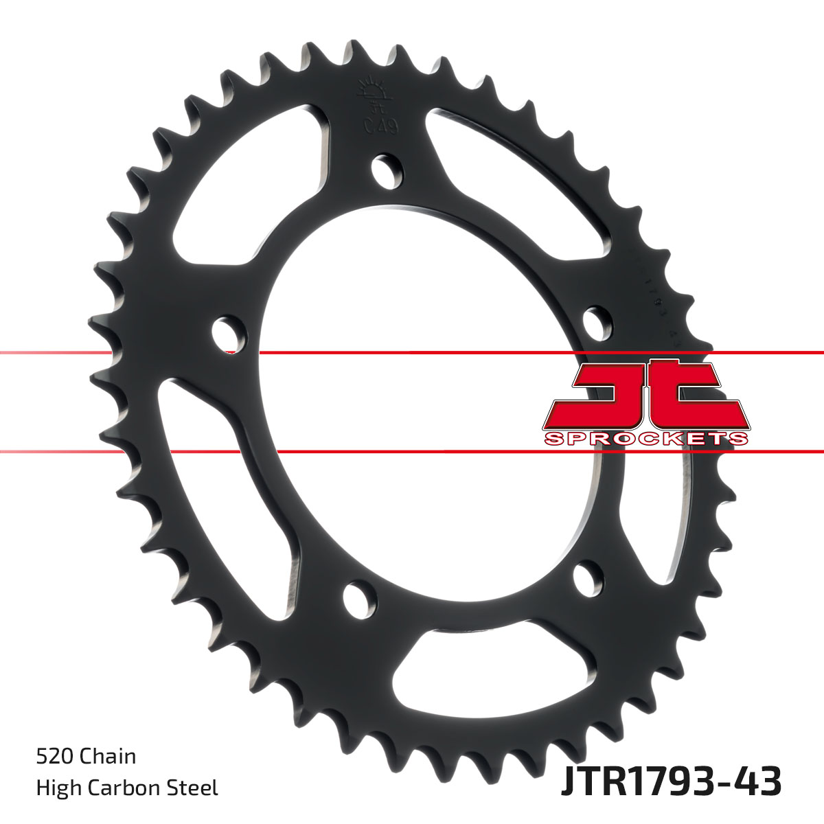 REAR SPROCKET STEEL JTR1793.43, CHAIN CONVERSION 520 image 1