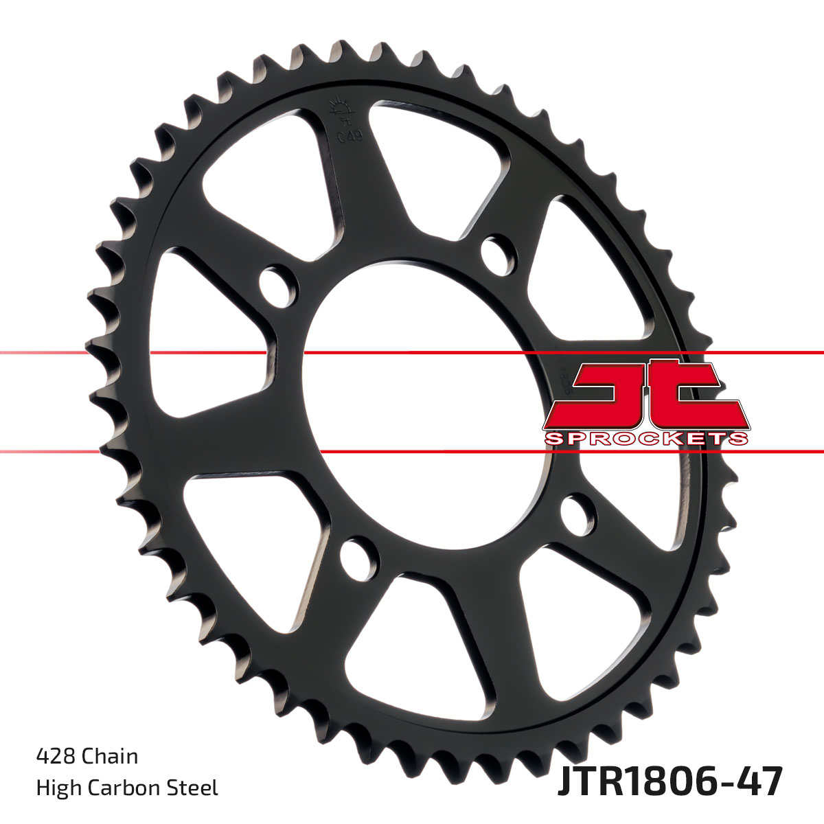 REAR SPROCKET STEEL JTR1806.47 image 1